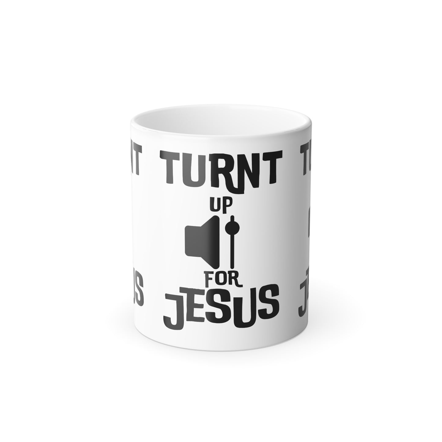 Turnt Up For Jesus Color Morphing Coffee Mug Biblical Christian Gift for Faith-Based Coffee Lovers