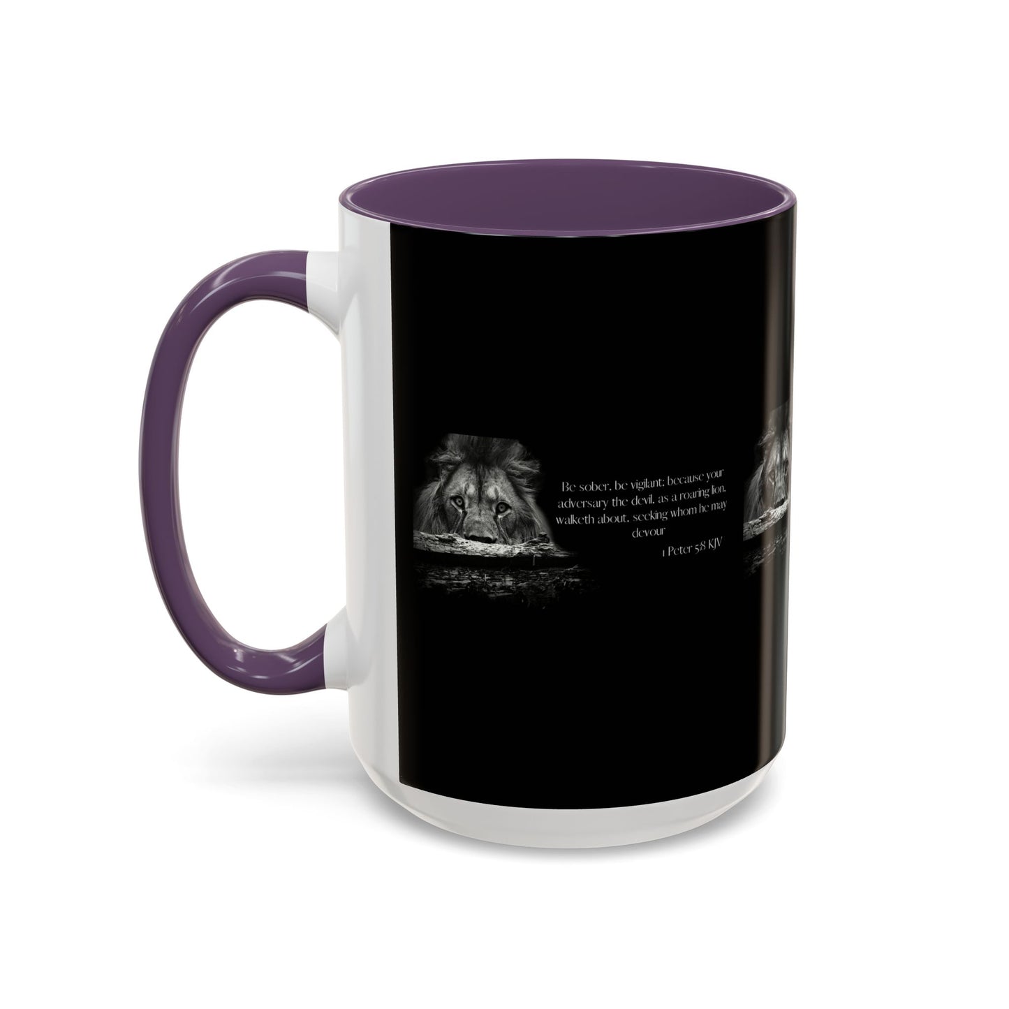 1 Peter 5:8 KJV Bible Verse Coffee Mug Vigilance & Faith With Every Drink