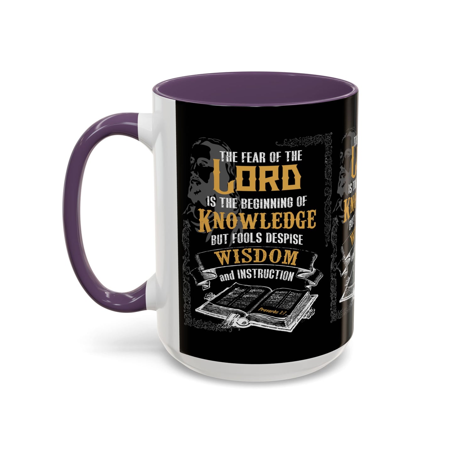 Proverbs 1:7 Bible Verse Coffee Mug Wisdom In Every Sip