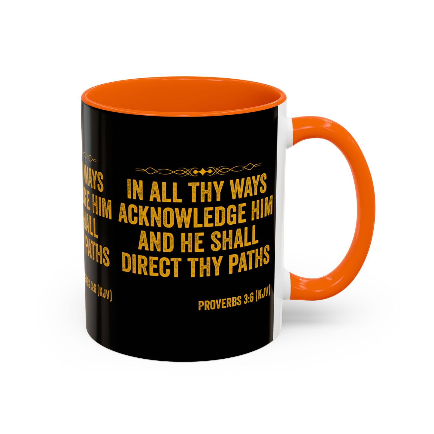 Proverbs 3:6 KJV Coffee Mug In All Thy Ways Acknowledge Him Inspirational Faith Based Gift For Believers