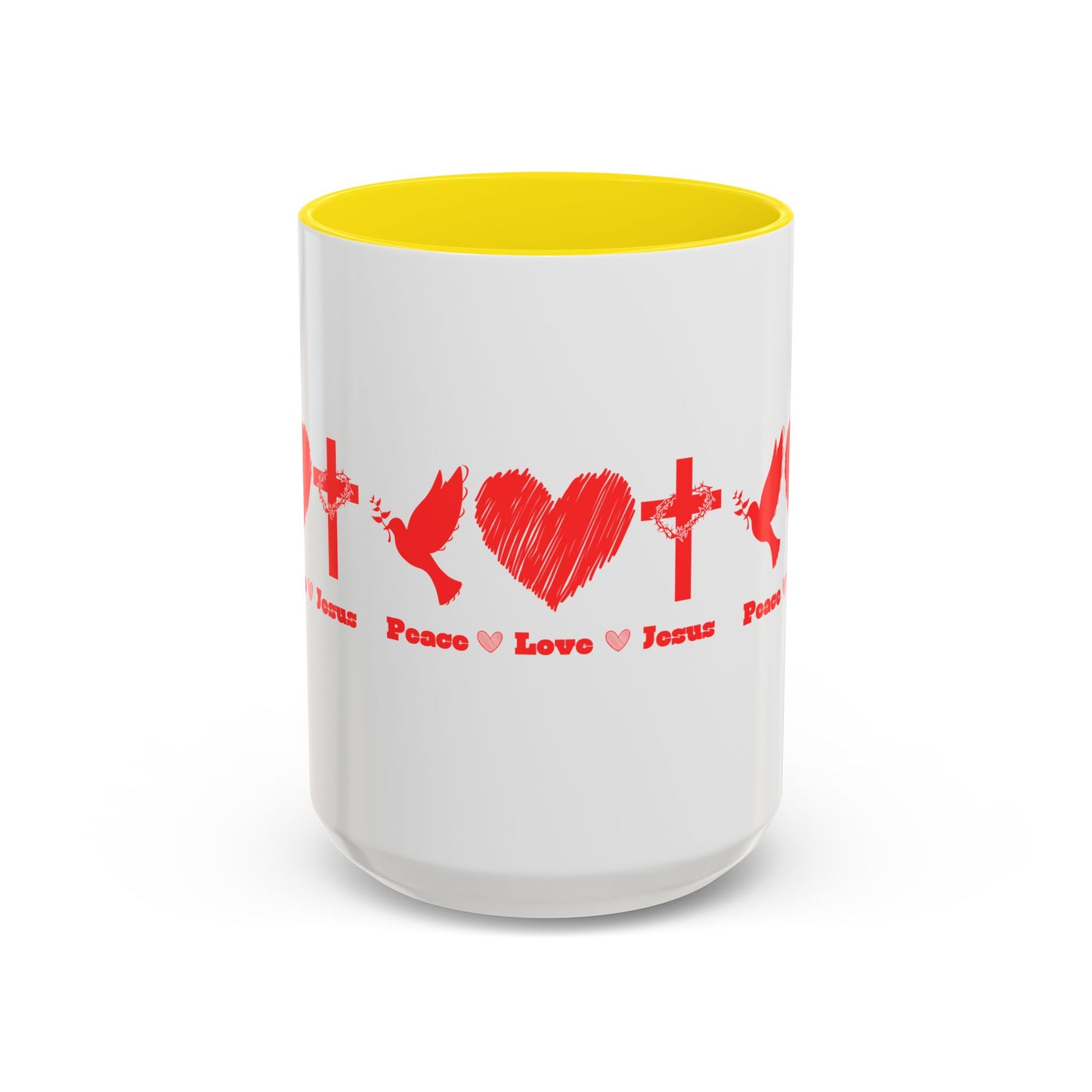 Peace Love Jesus Coffee Mug Faith Based Christian Gift