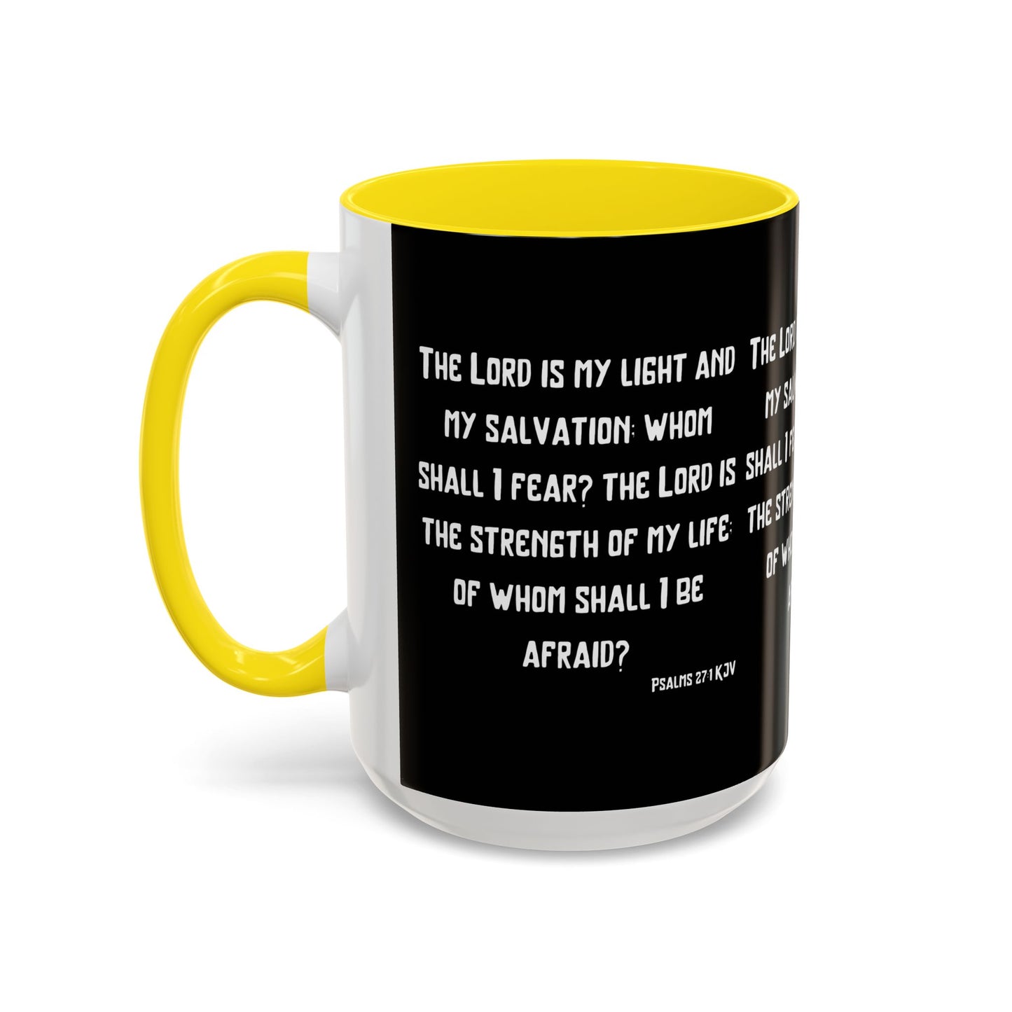 Psalms 27:1 KJV Coffee Mug The Lord is My Light and My Salvation Inspirational Christian Gift for Faith Based Coffee Lovers