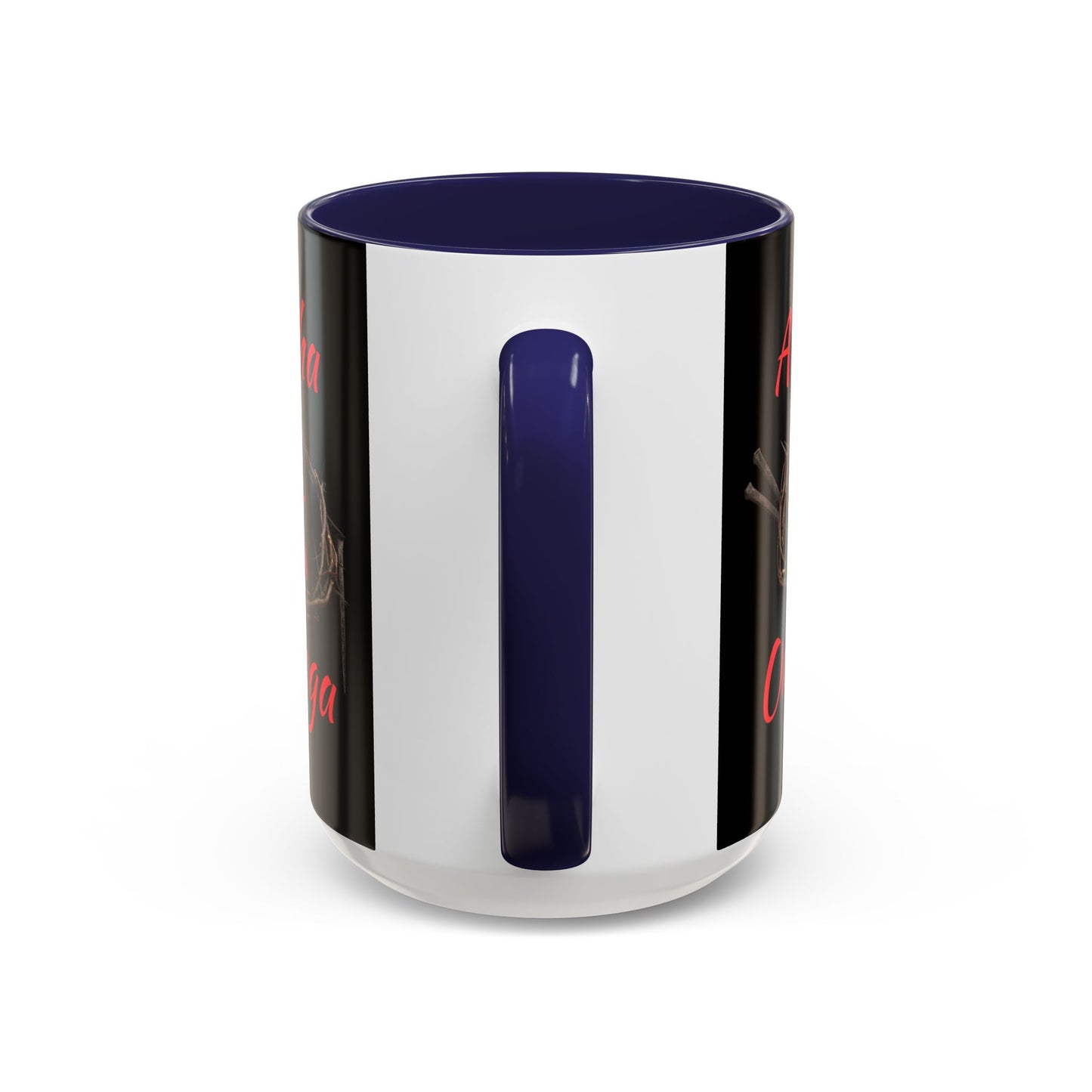 Alpha Omega Coffee Mug Based On Revelation 22:13 KJV Bible Verse