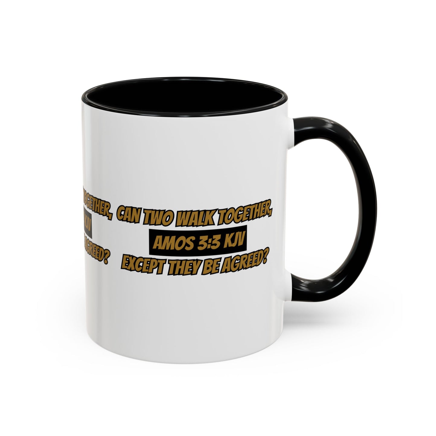 Inspirational Amos 3:3 KJV Bible Verse Coffee Mug Perfect Christian Gift