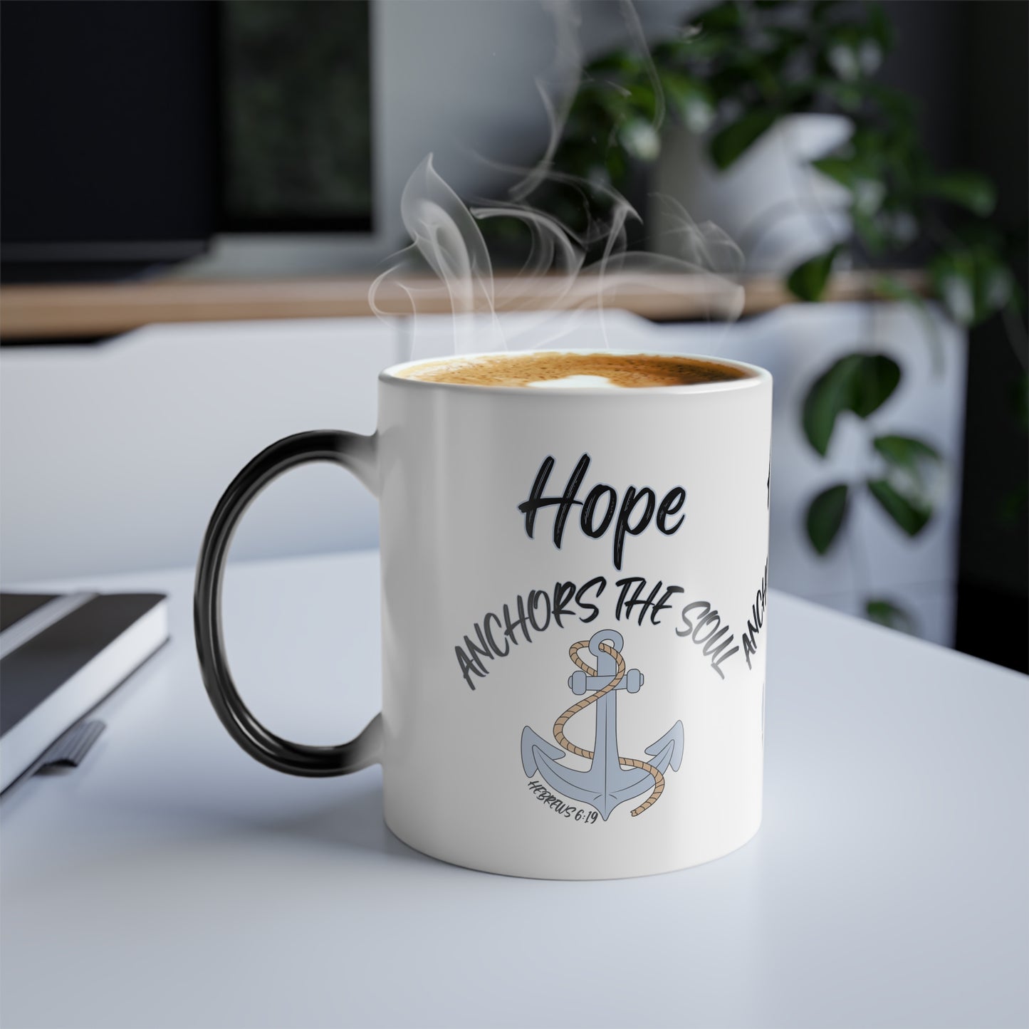 Hebrews 6:19 KJV Color Morphing Coffee Mug Anchor of Hope and Faith Biblical Gift for Believers