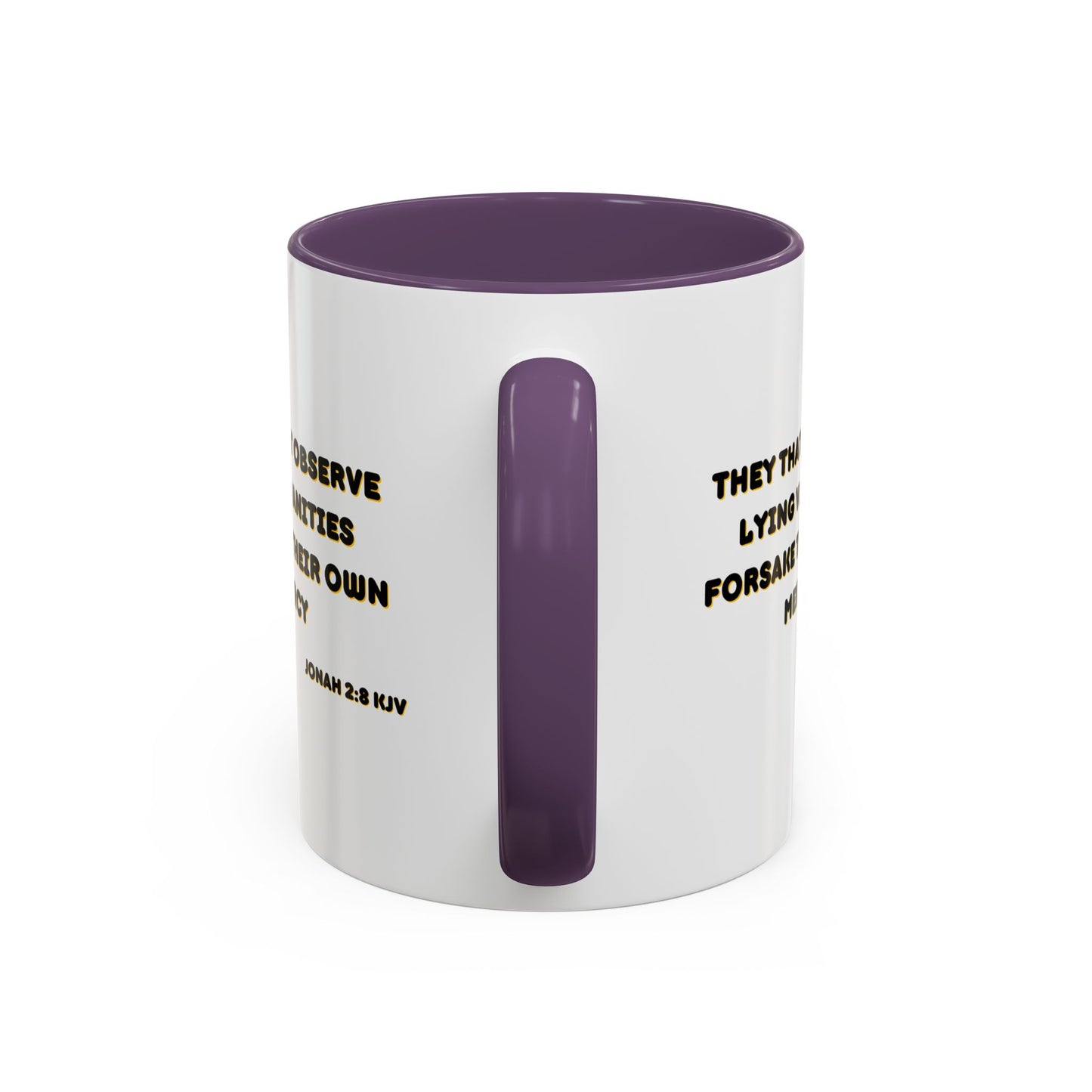 Jonah 2:8 KJV Coffee Mug They That Observe Lying Vanities Biblical Christian Gift for Faith-Based Living