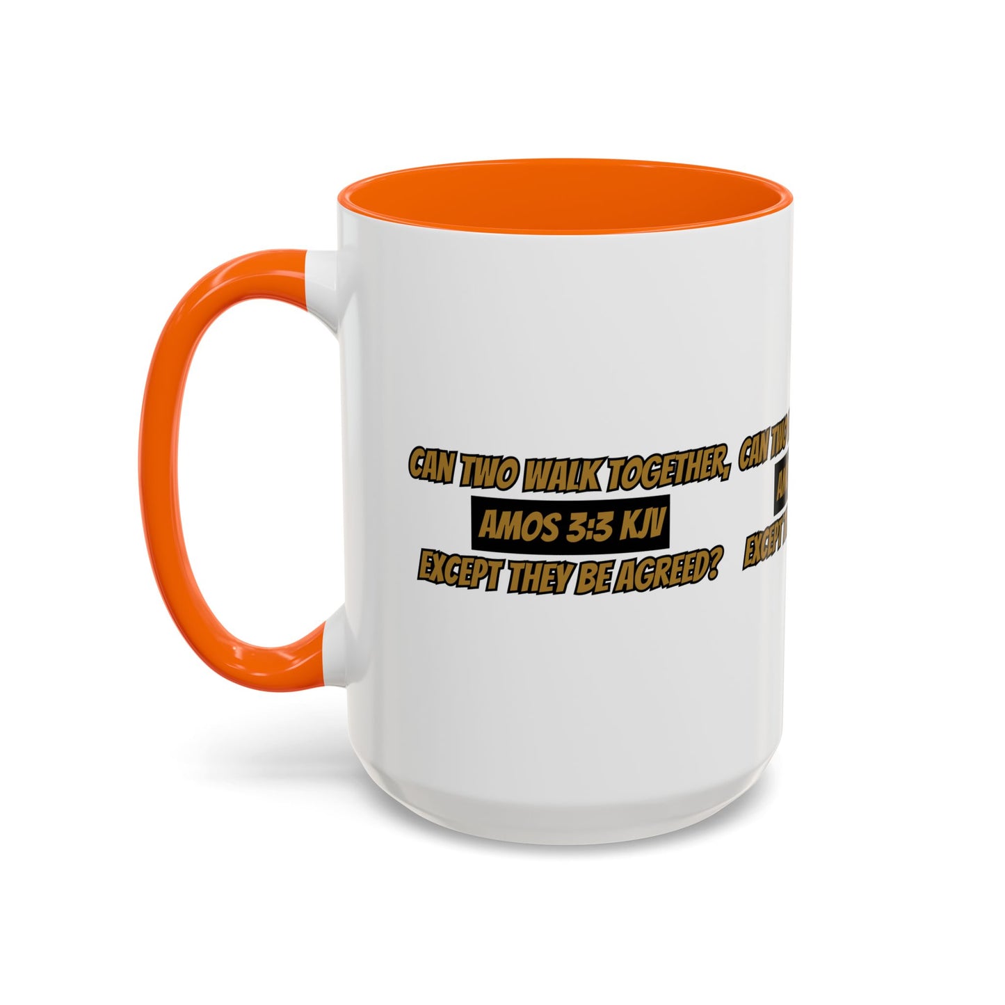 Inspirational Amos 3:3 KJV Bible Verse Coffee Mug Perfect Christian Gift