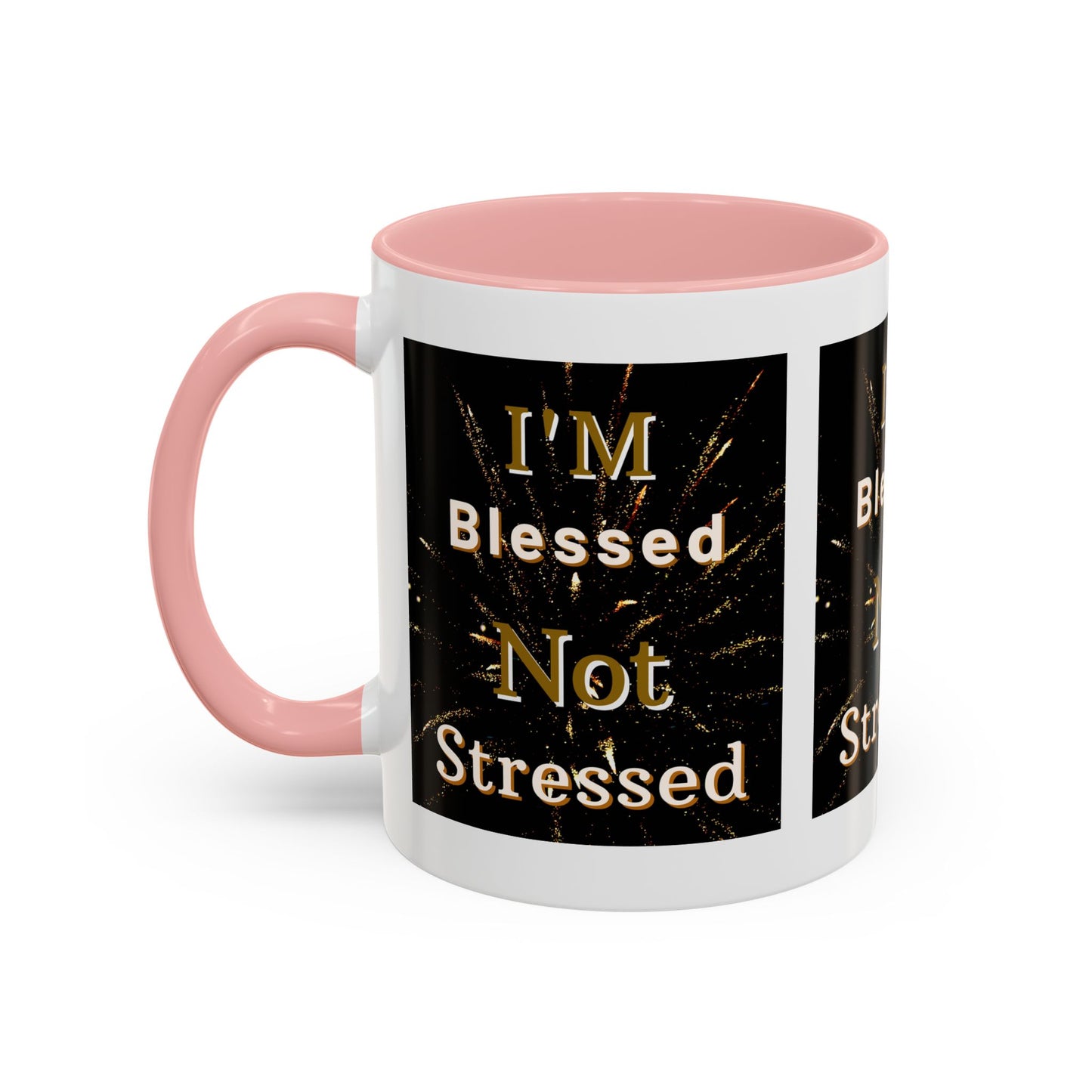 I'm Blessed Not Stressed Coffee Mug Inspirational Christian Gift for Faith-Based Living