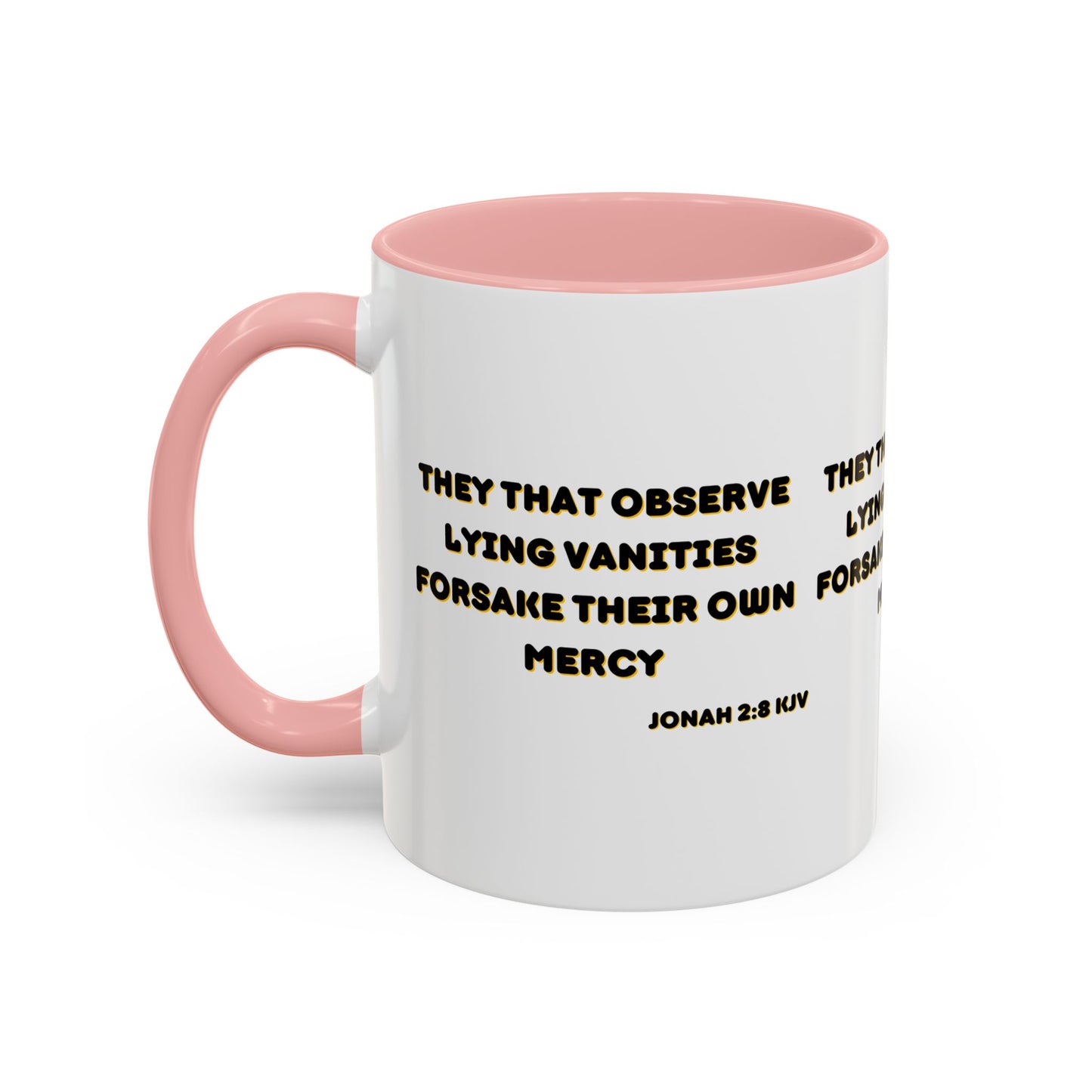 Jonah 2:8 KJV Coffee Mug They That Observe Lying Vanities Biblical Christian Gift for Faith-Based Living