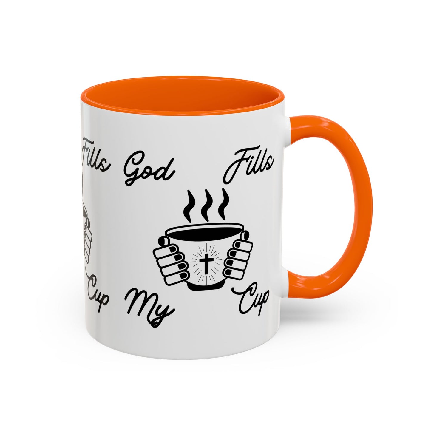 God Fills My Cup Coffee Mug Inspirational Christian Gift for Faith and Encouragement for Coffee Lovers