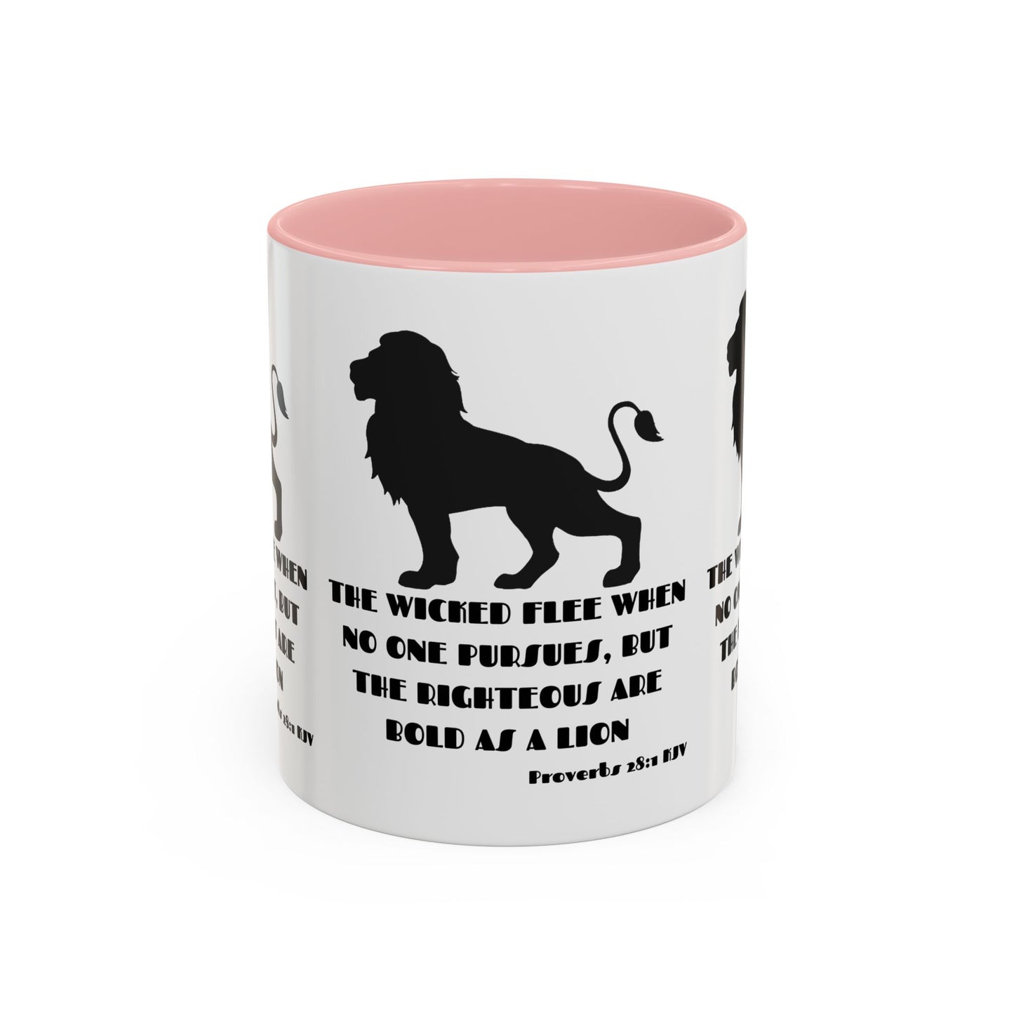 Proverbs 28:1 KJV Coffee Mug The Righteous Are Bold as a Lion Christian Gift for Faith-Based Living