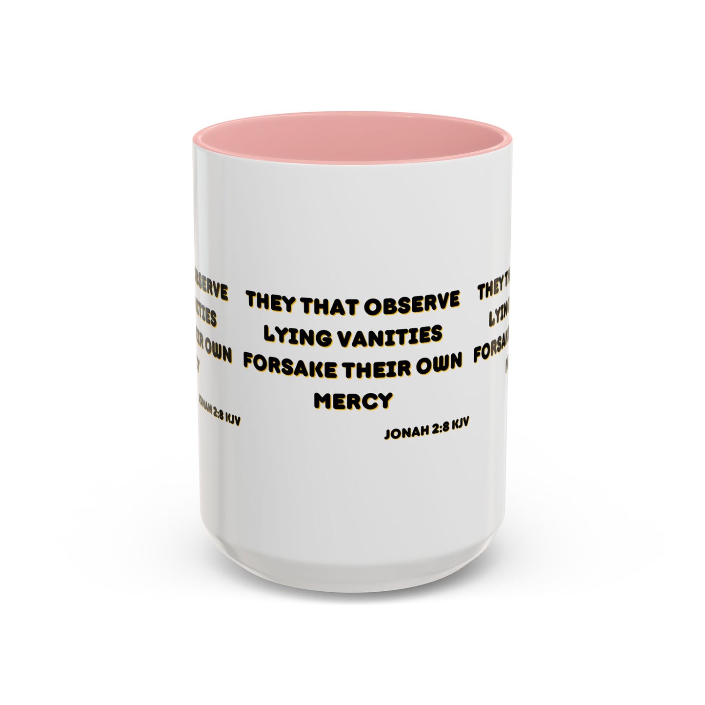 Jonah 2:8 KJV Coffee Mug They That Observe Lying Vanities Biblical Christian Gift for Faith-Based Living