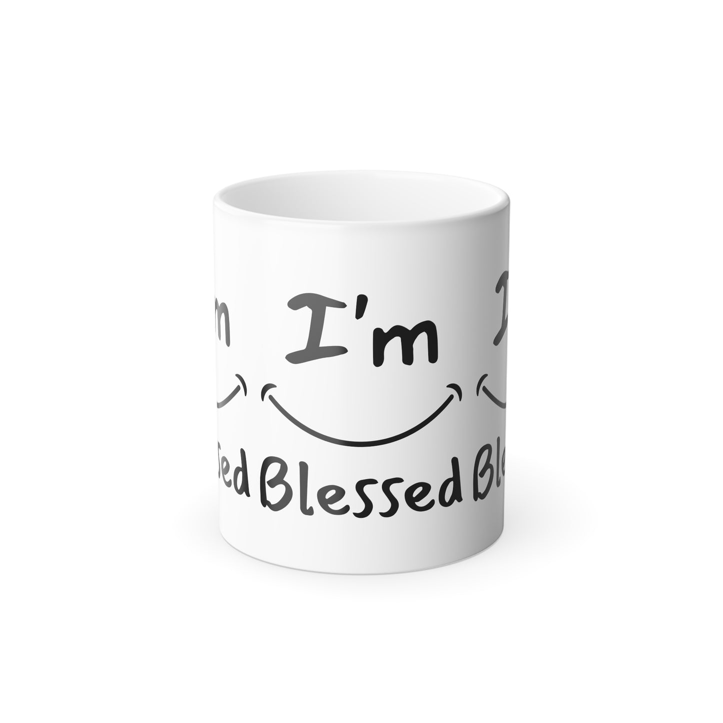 I'm Blessed Color Morphing Coffee Mug Inspirational Christian Gift for Faith-Based Living