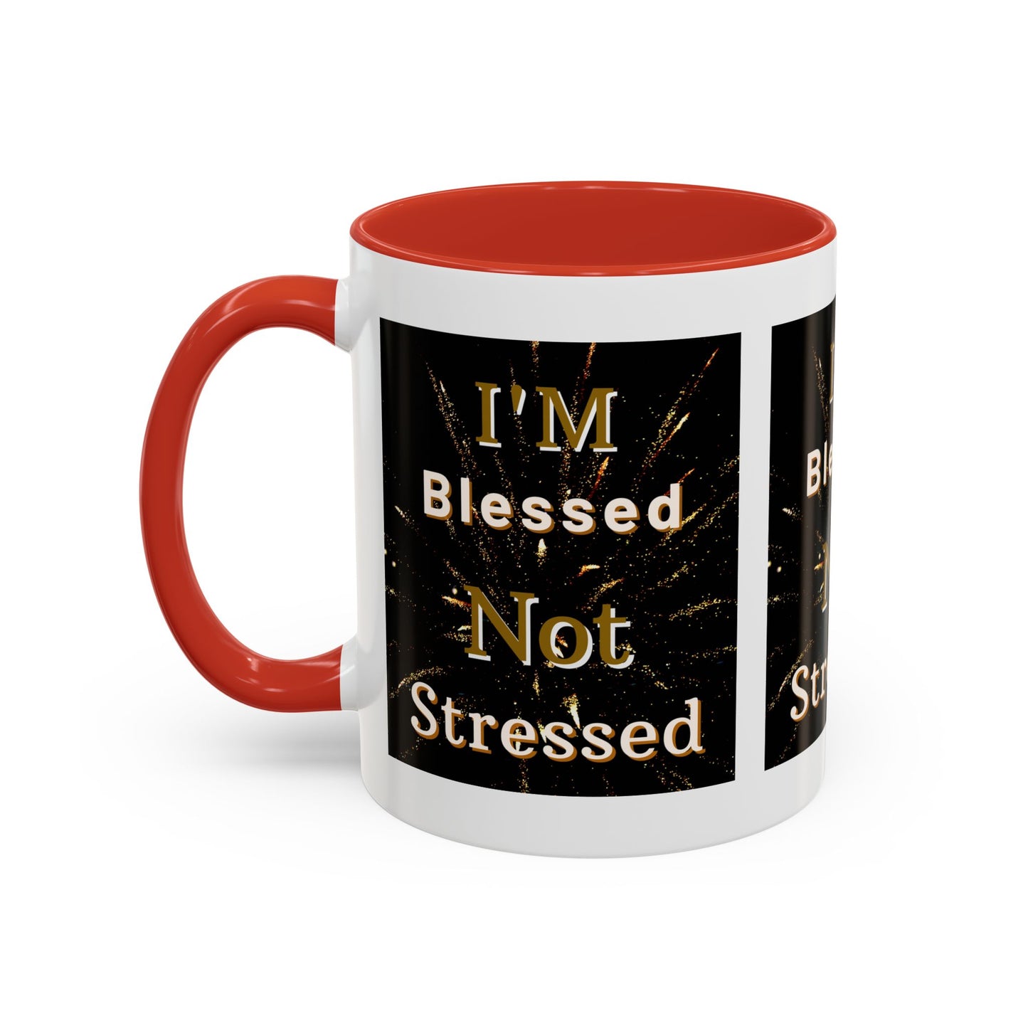 I'm Blessed Not Stressed Coffee Mug Inspirational Christian Gift for Faith-Based Living