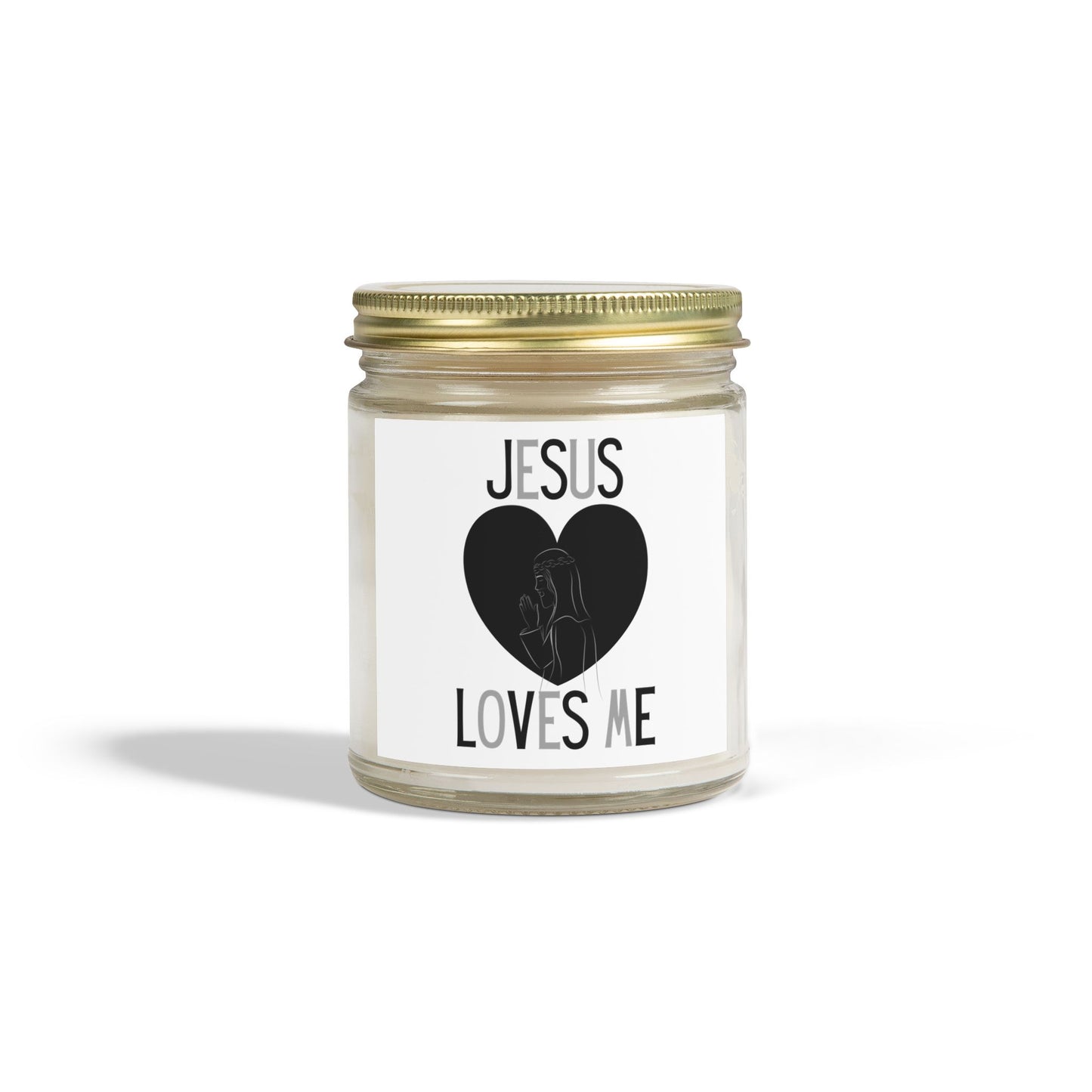 Jesus Loves Me Scented Candle Inspirational Christian Gift for Faith-Based Living Scented Candle