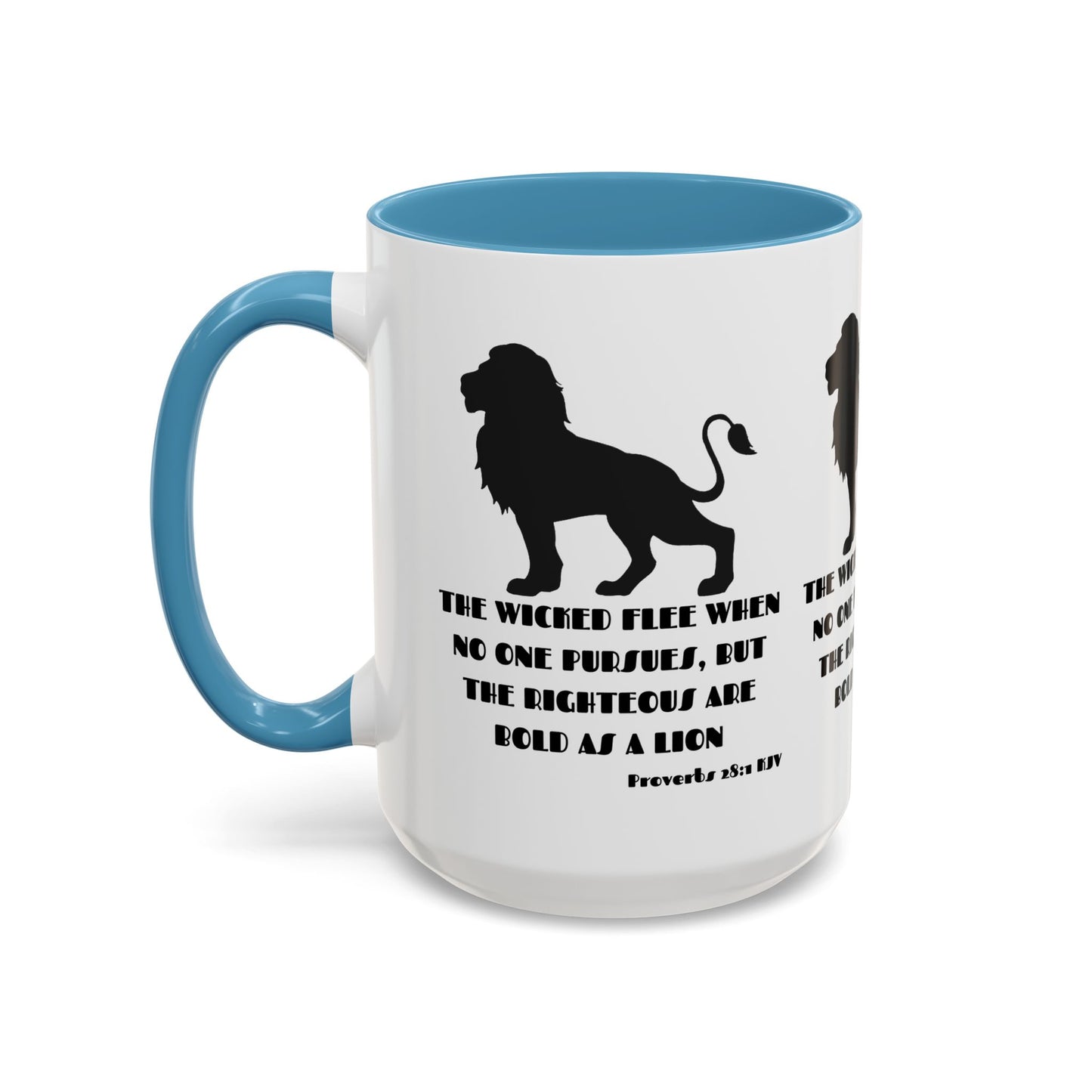 Proverbs 28:1 KJV Coffee Mug The Righteous Are Bold as a Lion Christian Gift for Faith-Based Living