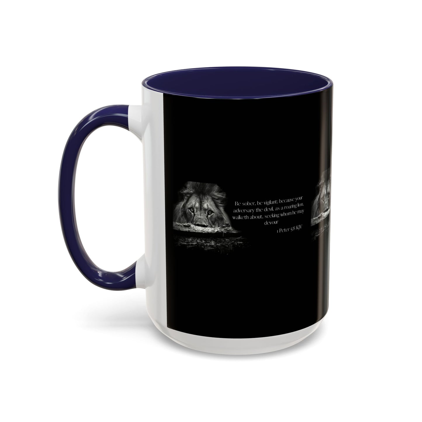 1 Peter 5:8 KJV Bible Verse Coffee Mug Vigilance & Faith With Every Drink