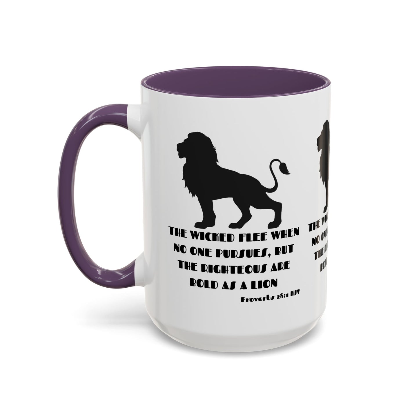 Proverbs 28:1 KJV Coffee Mug The Righteous Are Bold as a Lion Christian Gift for Faith-Based Living