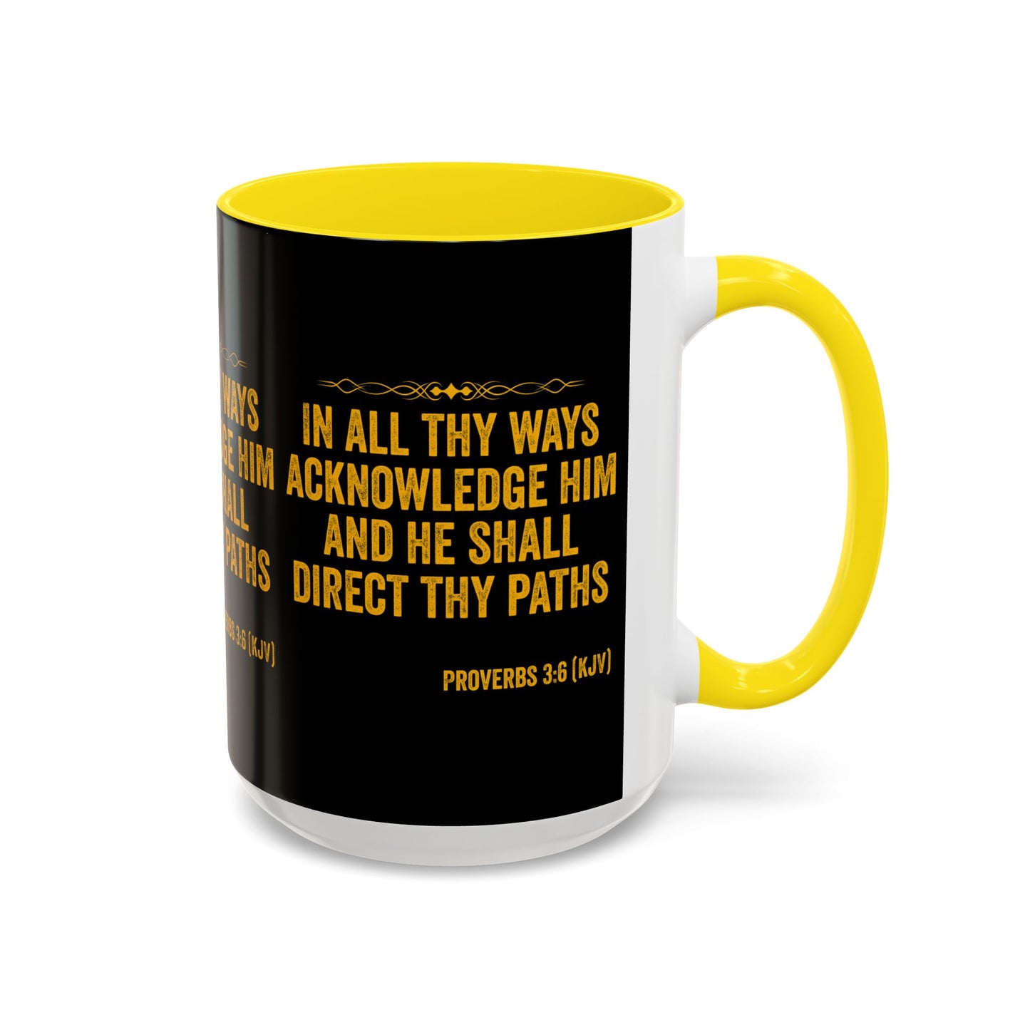 Proverbs 3:6 KJV Coffee Mug In All Thy Ways Acknowledge Him Inspirational Faith Based Gift For Believers