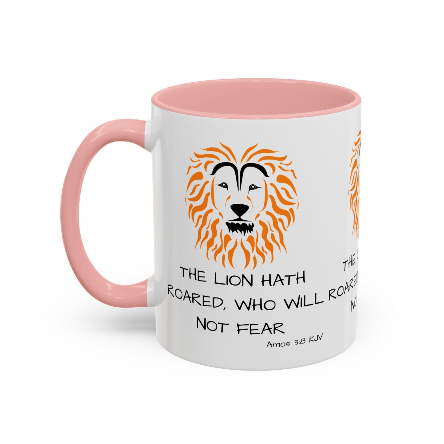 Amos 3:8 KJV Coffee Mug The Lion Hath Roared Biblical Christian Gift for Faith-Based Coffee Lovers