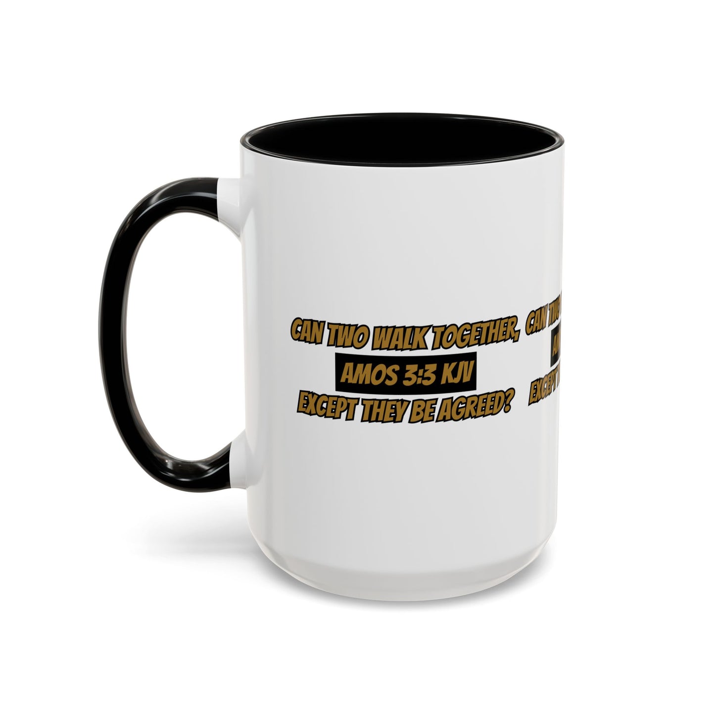 Inspirational Amos 3:3 KJV Bible Verse Coffee Mug Perfect Christian Gift