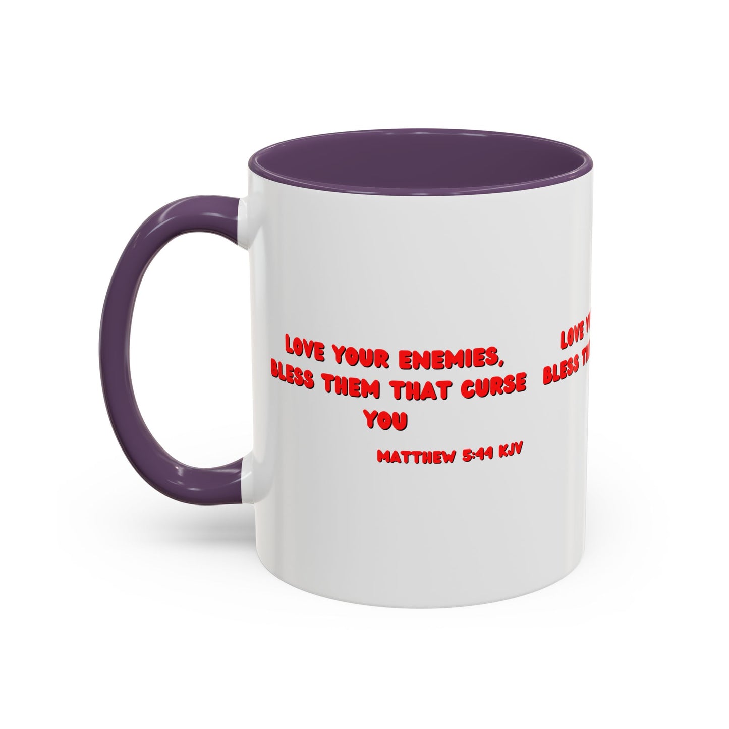 Matthew 5:44 KJV Coffee Mug Love Your Enemies Biblical Christian Gift for Faith-Based Living