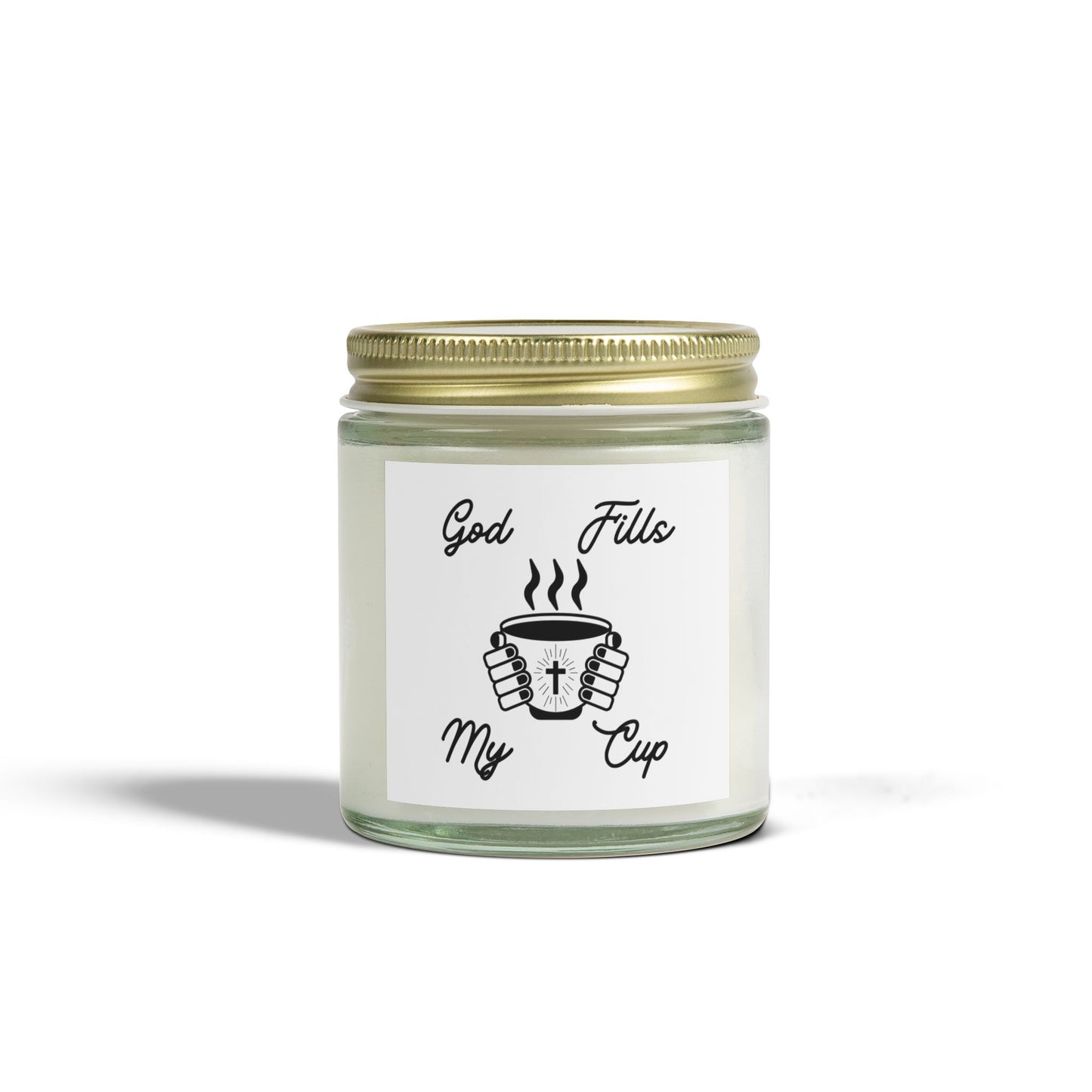 God Fills My Cup Scented Candle Inspirational Christian Gift for Faith and Encouragement for Candle Lovers