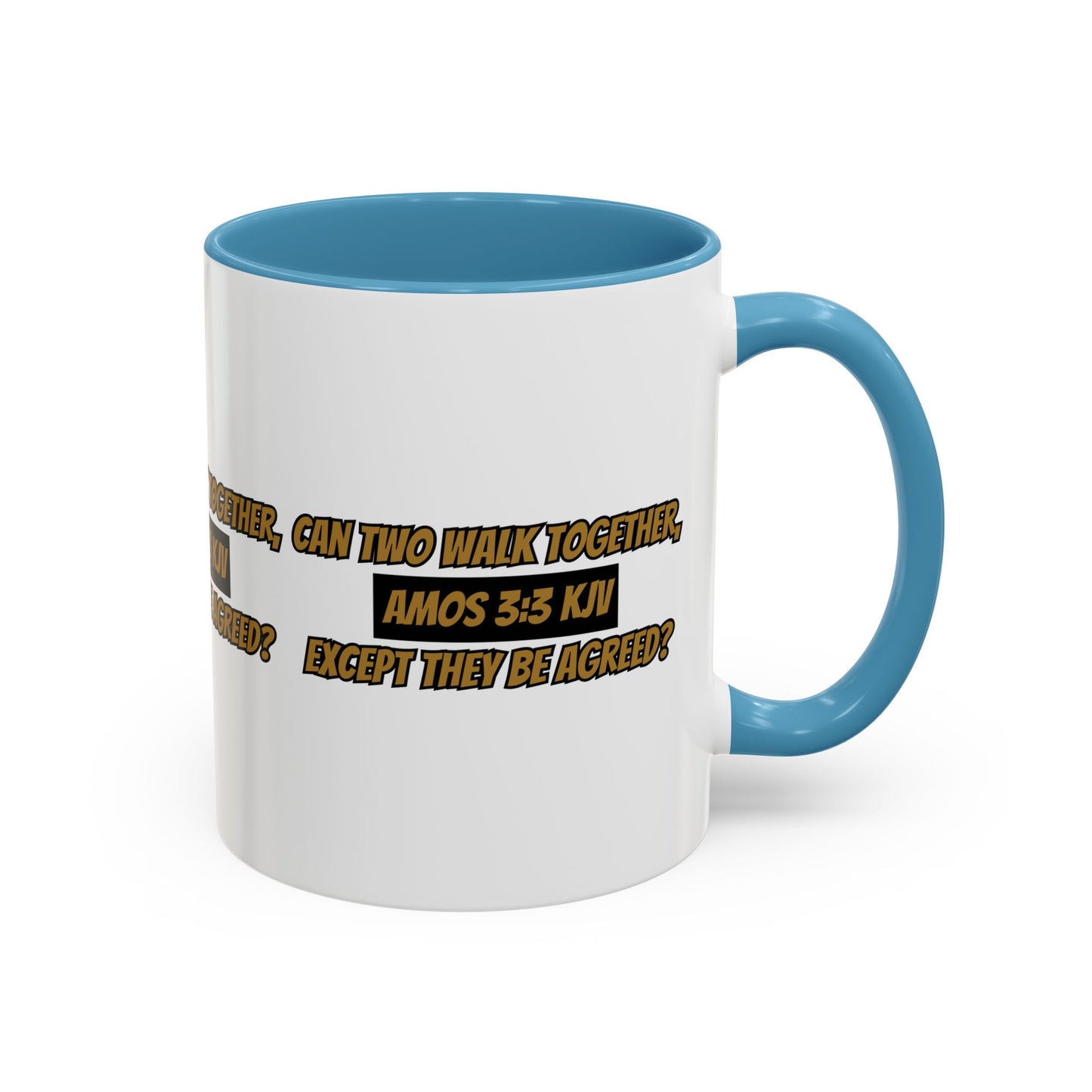 Inspirational Amos 3:3 KJV Bible Verse Coffee Mug Perfect Christian Gift