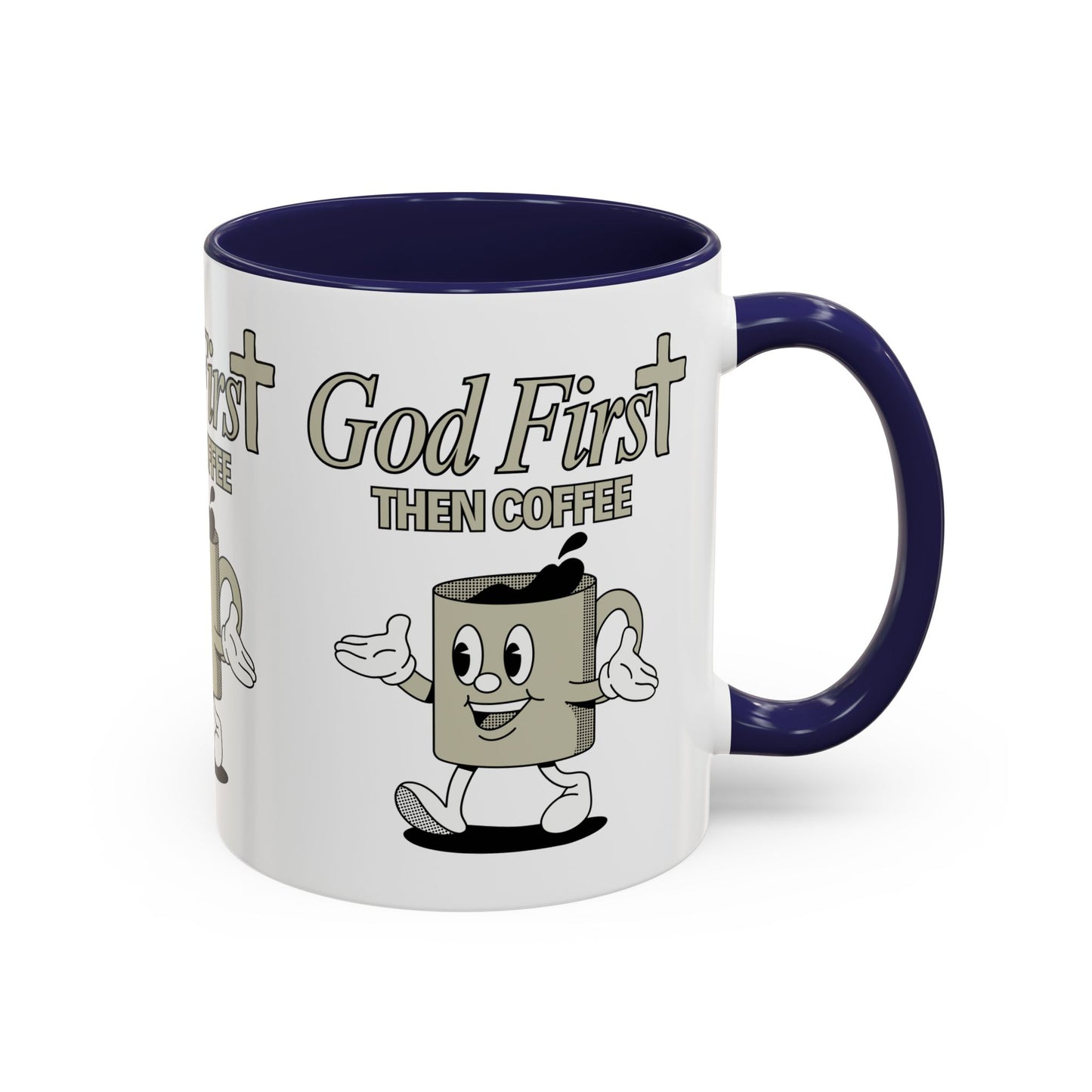 God First Then Coffee Mug Inspirational Christian Gift for Faith Based Coffee Lovers