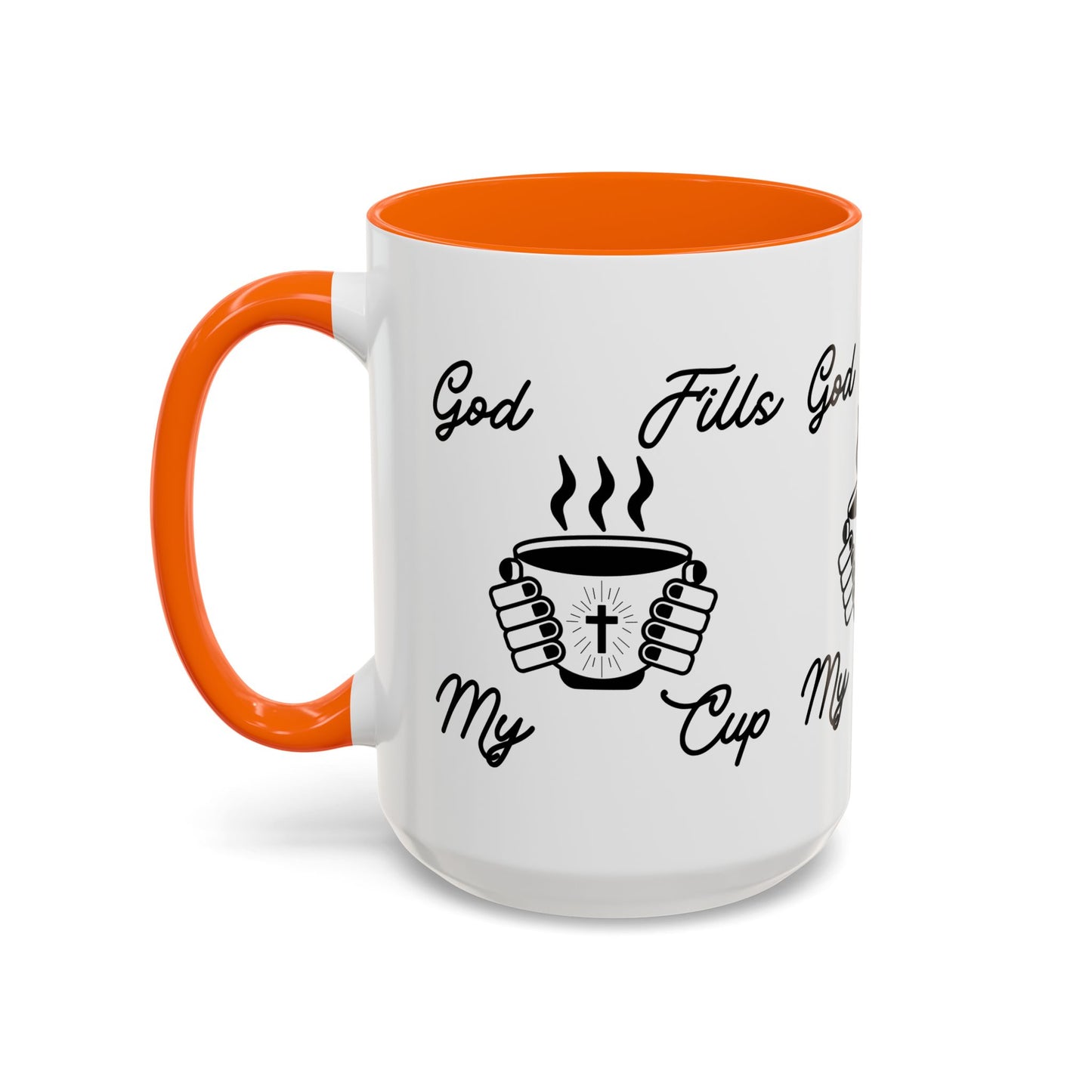 God Fills My Cup Coffee Mug Inspirational Christian Gift for Faith and Encouragement for Coffee Lovers