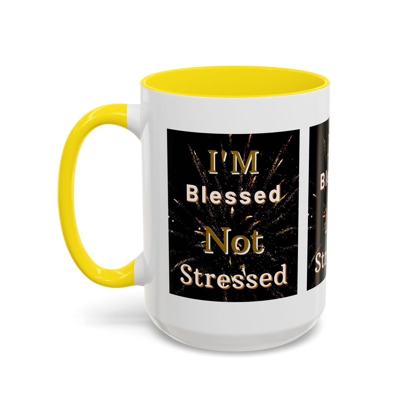 I'm Blessed Not Stressed Coffee Mug Inspirational Christian Gift for Faith-Based Living