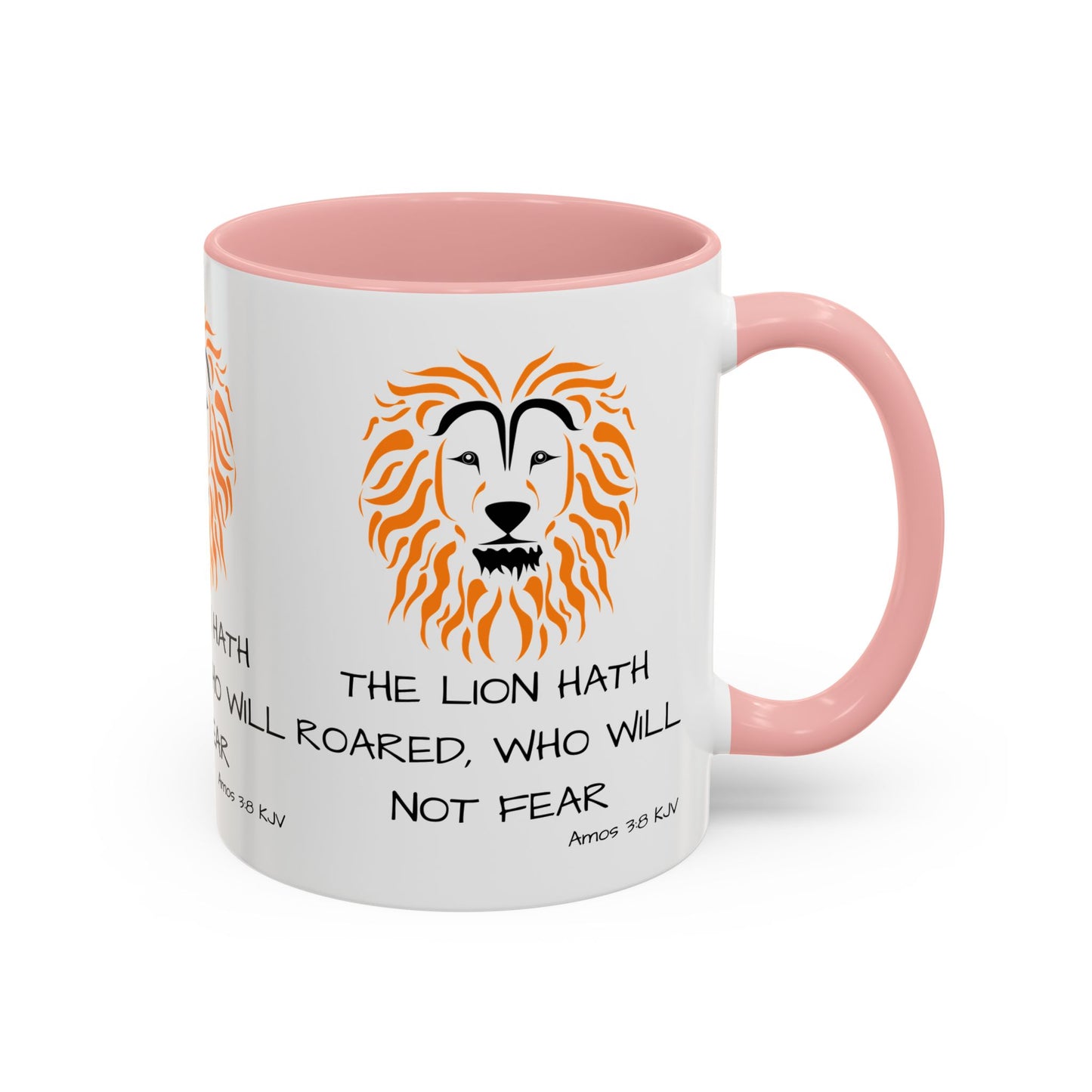 Amos 3:8 KJV Coffee Mug The Lion Hath Roared Biblical Christian Gift for Faith-Based Coffee Lovers