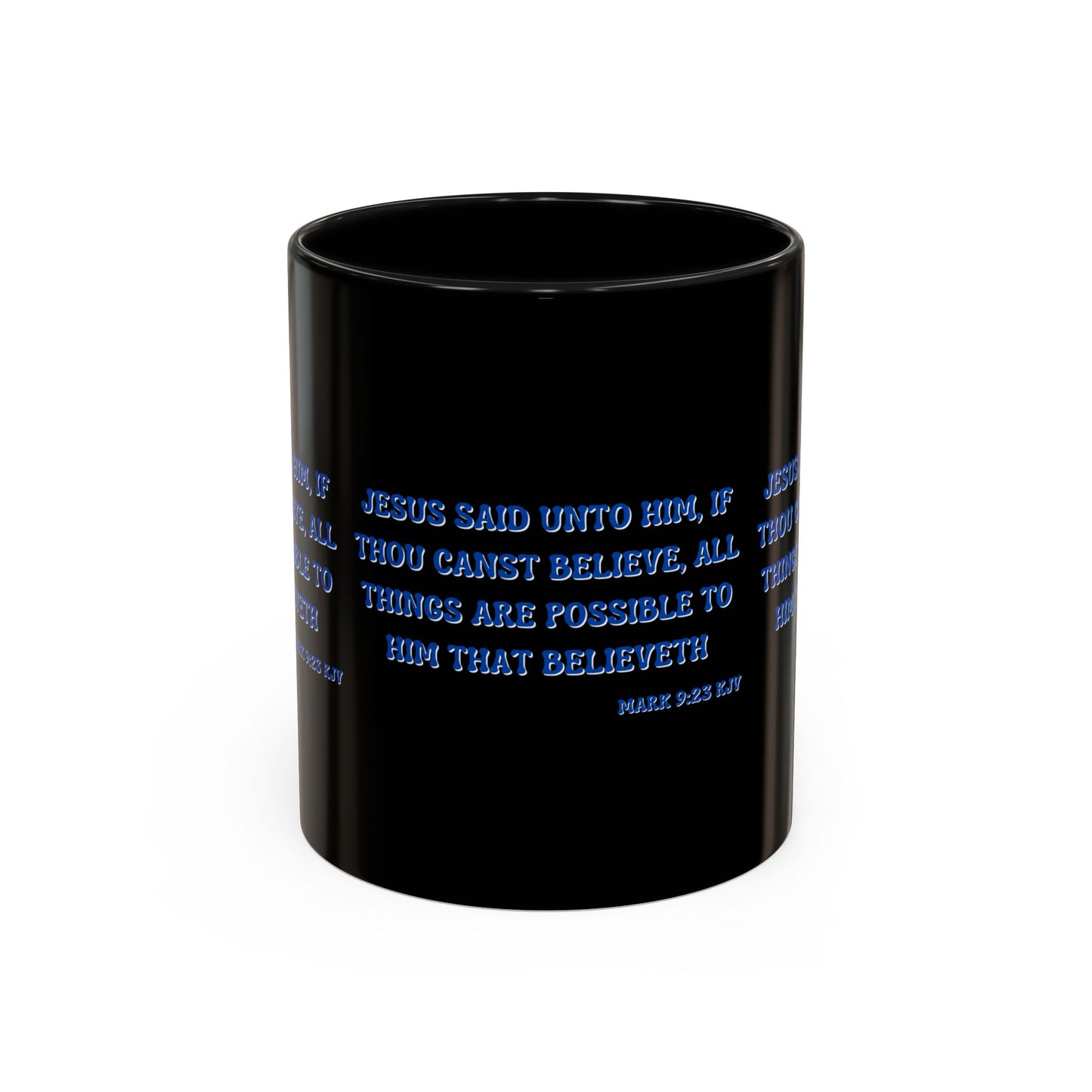 Mark 9:23 KJV Bible Verse Coffee Mug Faith Based Christian Gift