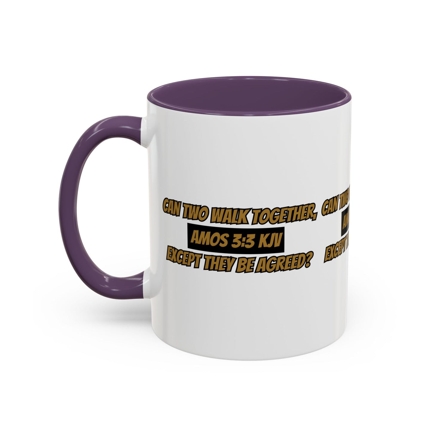 Inspirational Amos 3:3 KJV Bible Verse Coffee Mug Perfect Christian Gift