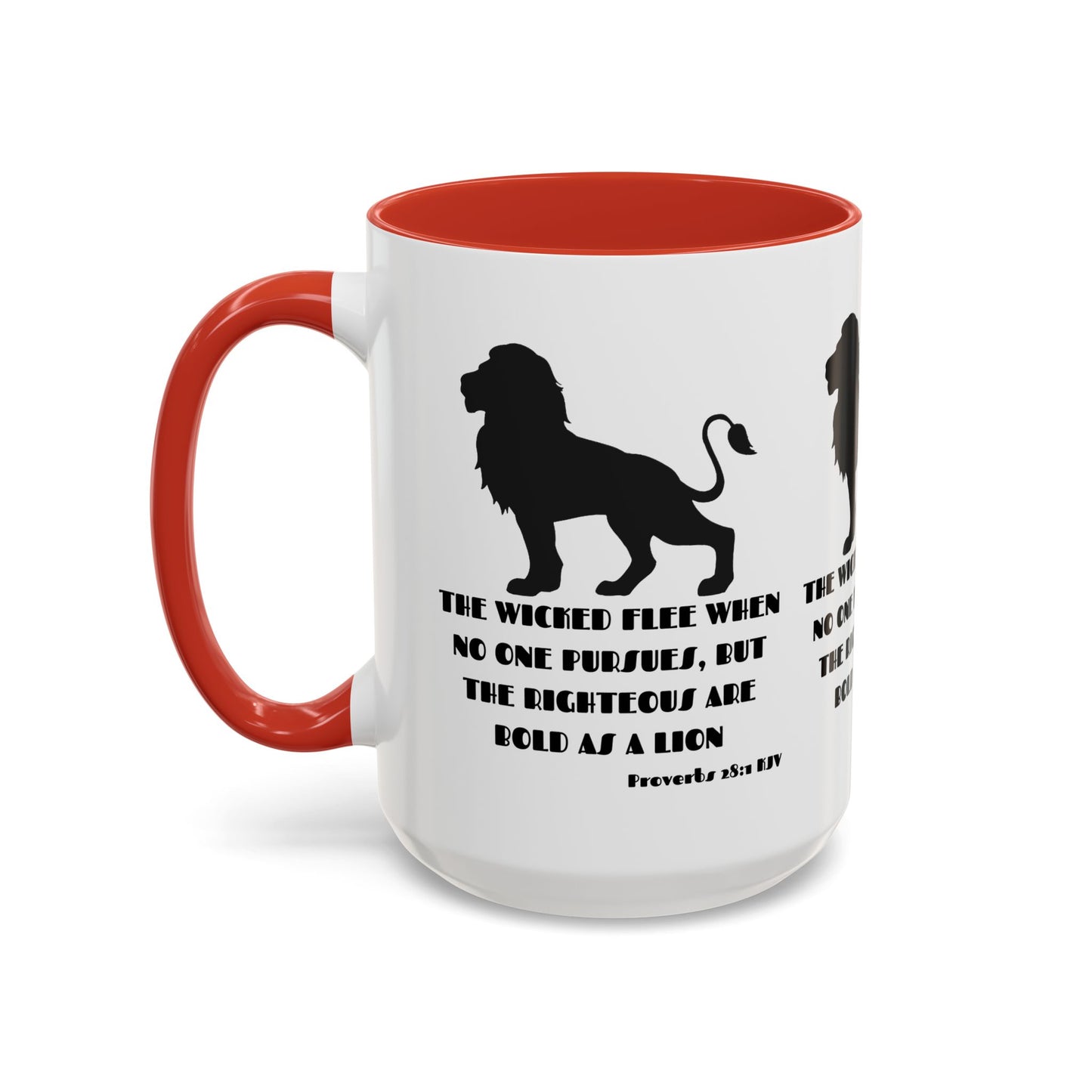 Proverbs 28:1 KJV Coffee Mug The Righteous Are Bold as a Lion Christian Gift for Faith-Based Living