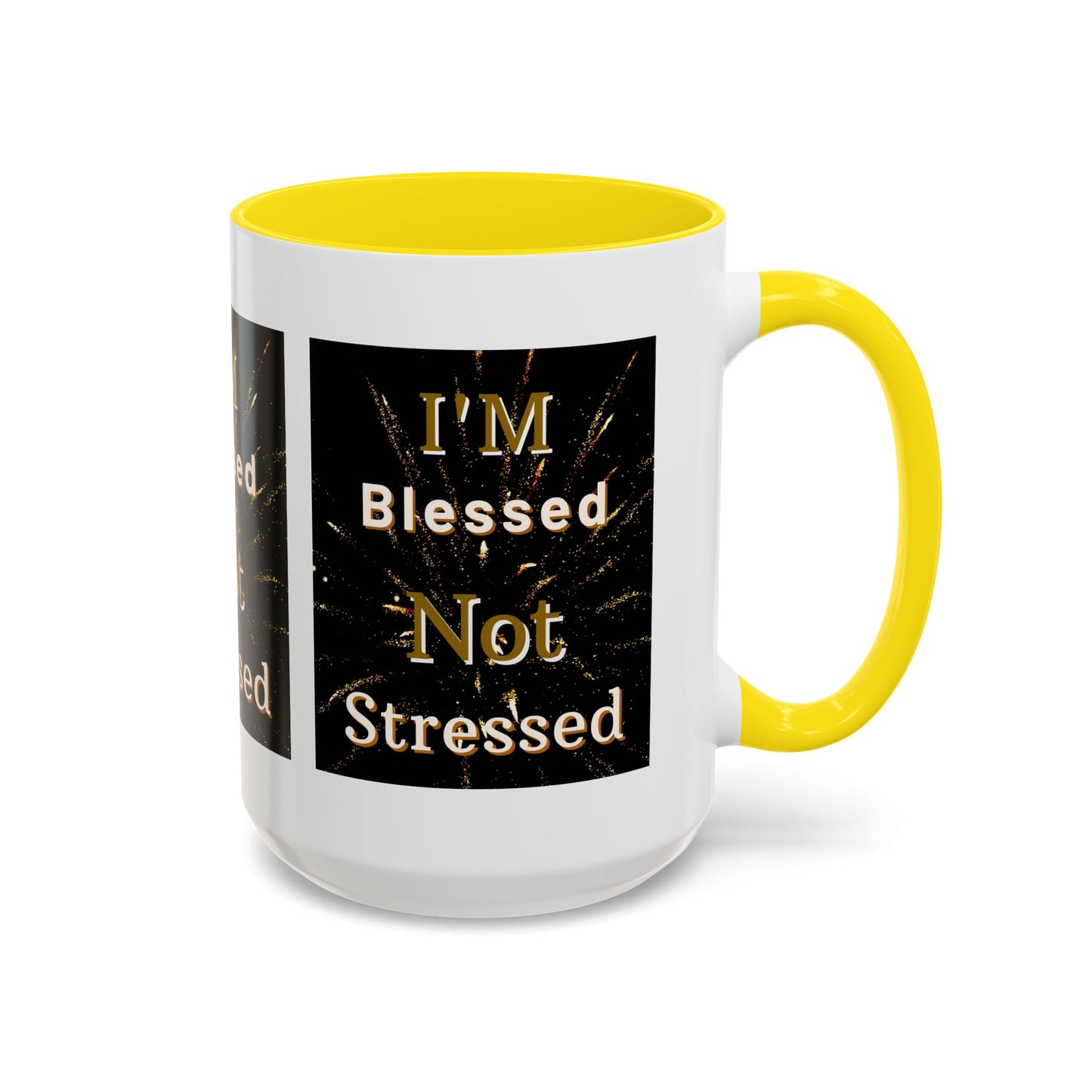 I'm Blessed Not Stressed Coffee Mug Inspirational Christian Gift for Faith-Based Living