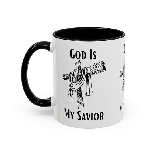 God Is My Savior Coffee Mug Inspirational Christian Gift for Faith-Based Coffee Lovers