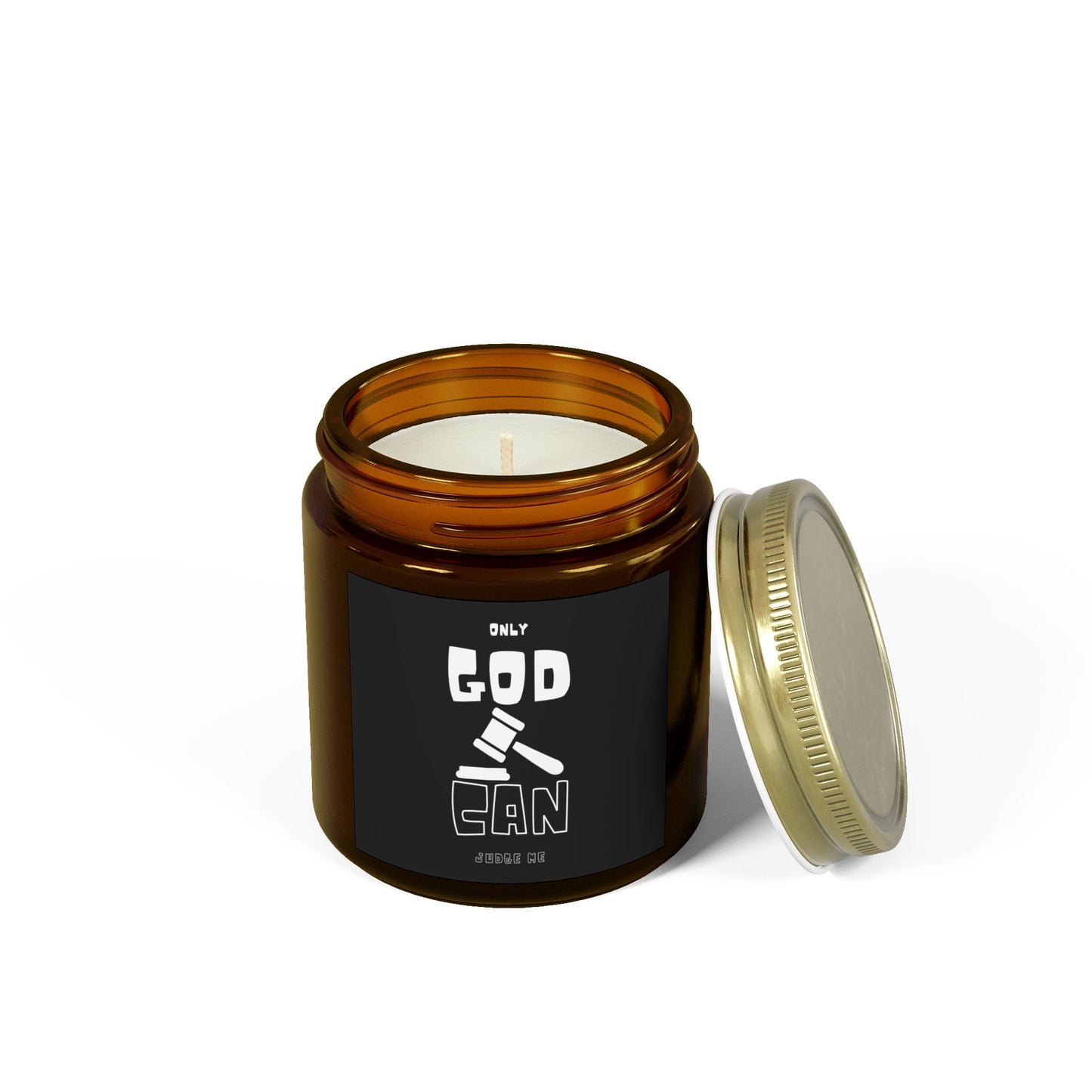 Only God Can Judge Me Scented Candle Biblical Christian Gift for Faith-Based Candle Lovers