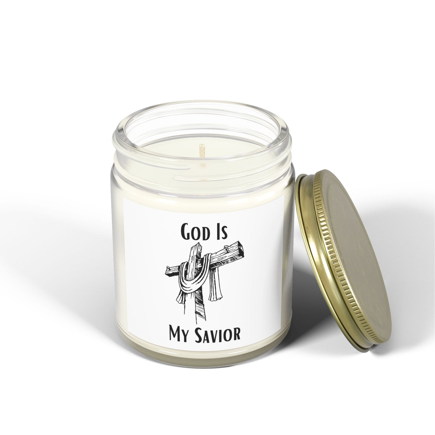 God Is My Savior Scented Candle Inspirational Christian Gift for Faith-Based Candle Lovers