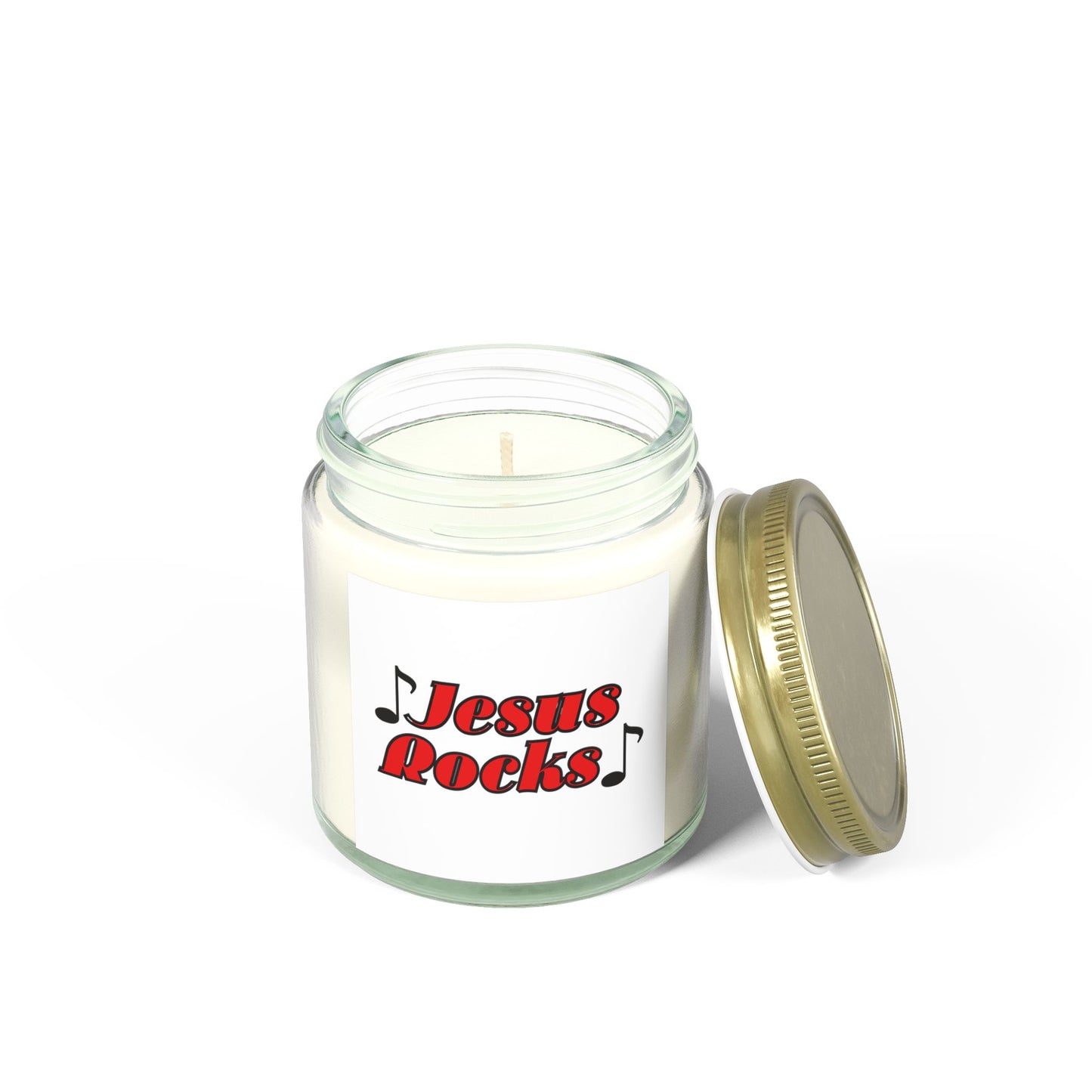 Jesus Rocks Scented Candle Inspirational Biblical Gift for Faith Based Candle Lovers