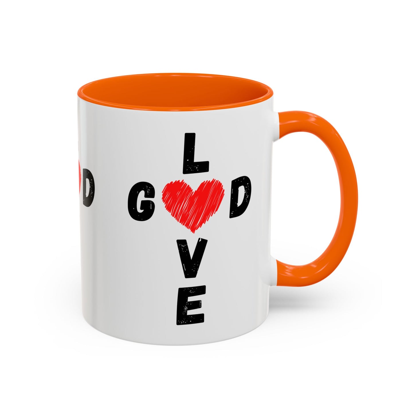 Love God Cross Shaped Coffee Mug Inspirational Christian Gift for Faith-Based Living