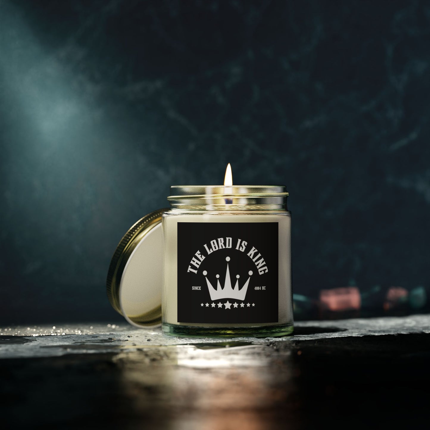 The Lord Is King Scented Candle Inspirational Christian Gift for Believers