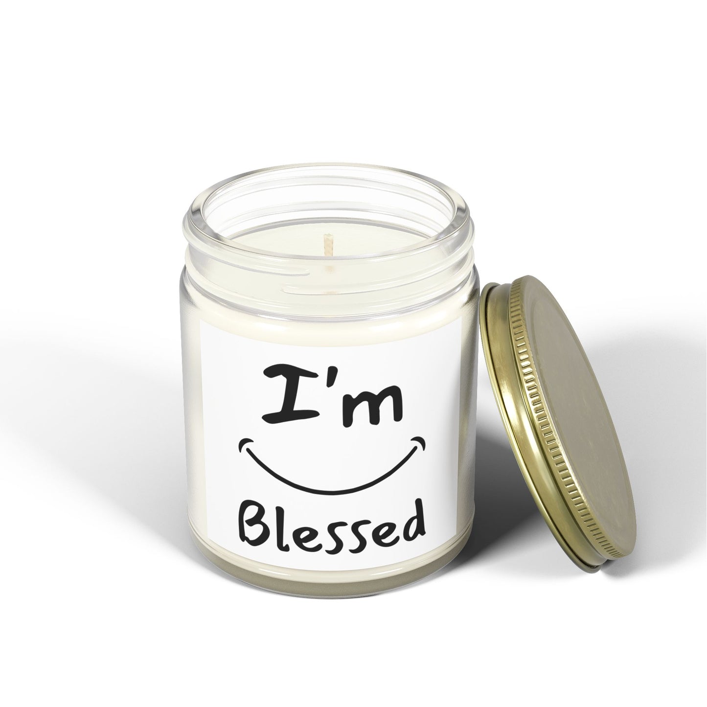 I'm Blessed Scented Candle Inspirational Christian Gift for Faith-Based Living