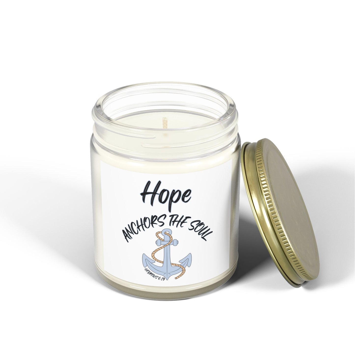 Hebrews 6:19 KJV Scented Candle Anchor of Hope and Faith Biblical Gift for Believers