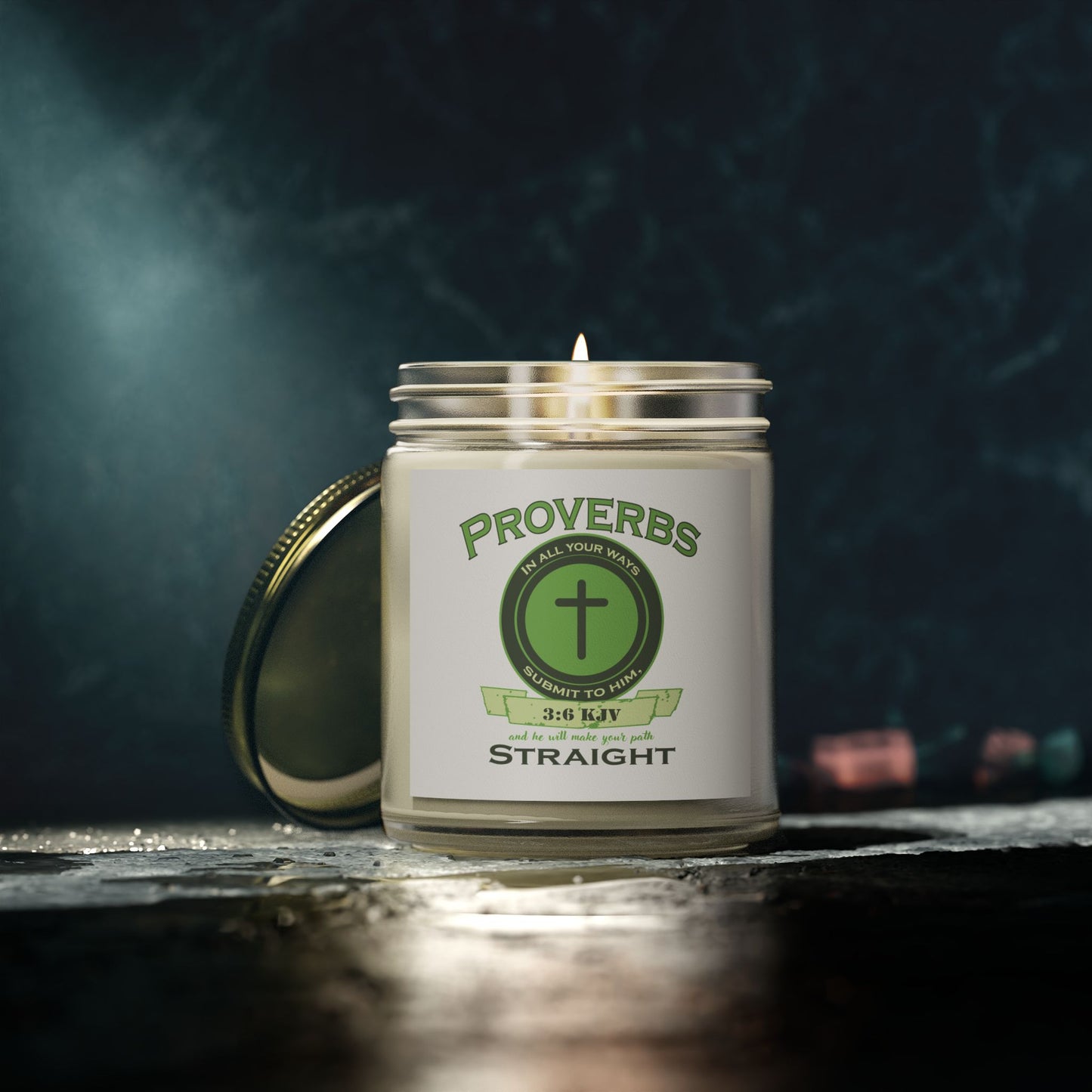 Proverbs 3:6 KJV Scented Candle In All Thy Ways Acknowledge Him Faith Based Christian Gift