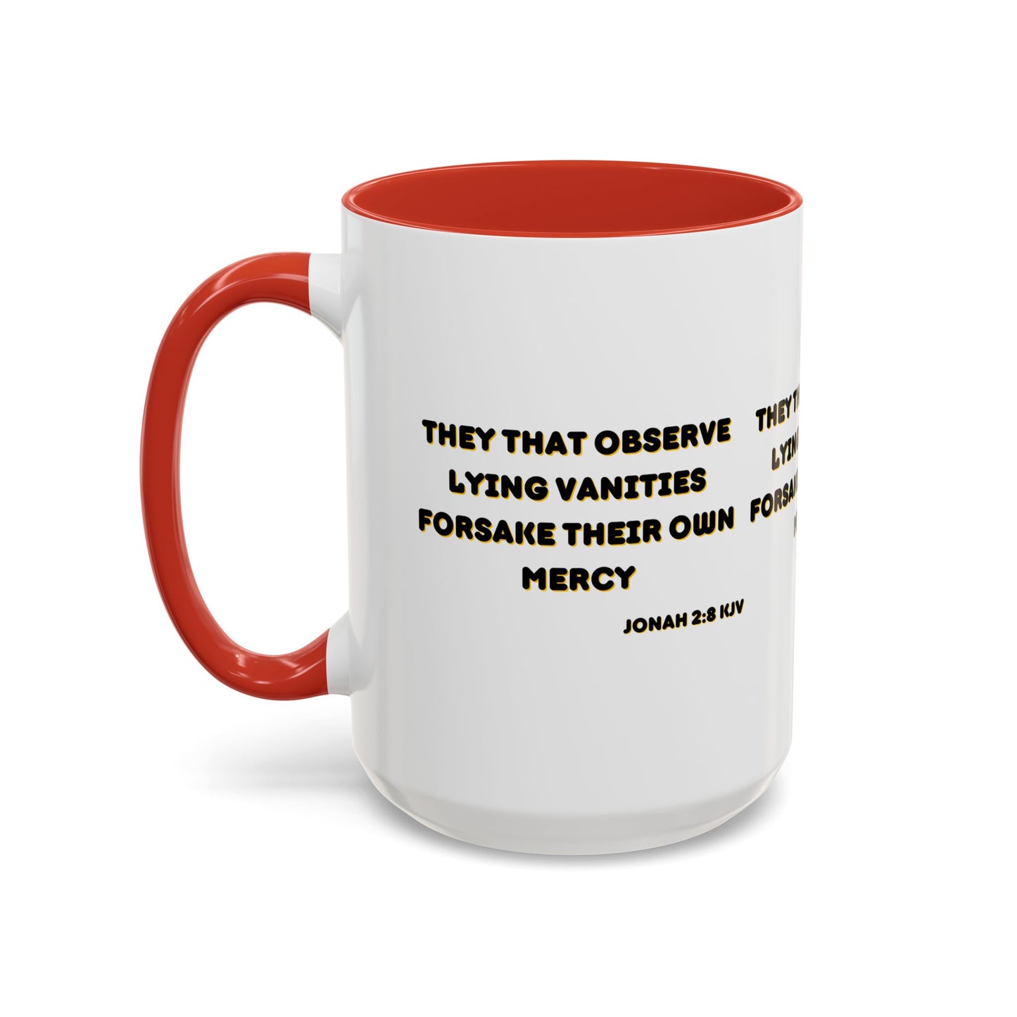 Jonah 2:8 KJV Coffee Mug They That Observe Lying Vanities Biblical Christian Gift for Faith-Based Living