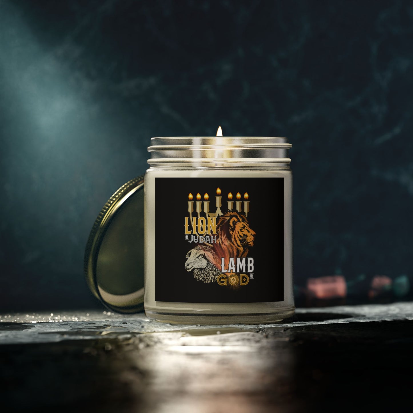 Lion of Judah, Lamb of God Scented Candle Embrace Faith & Strength