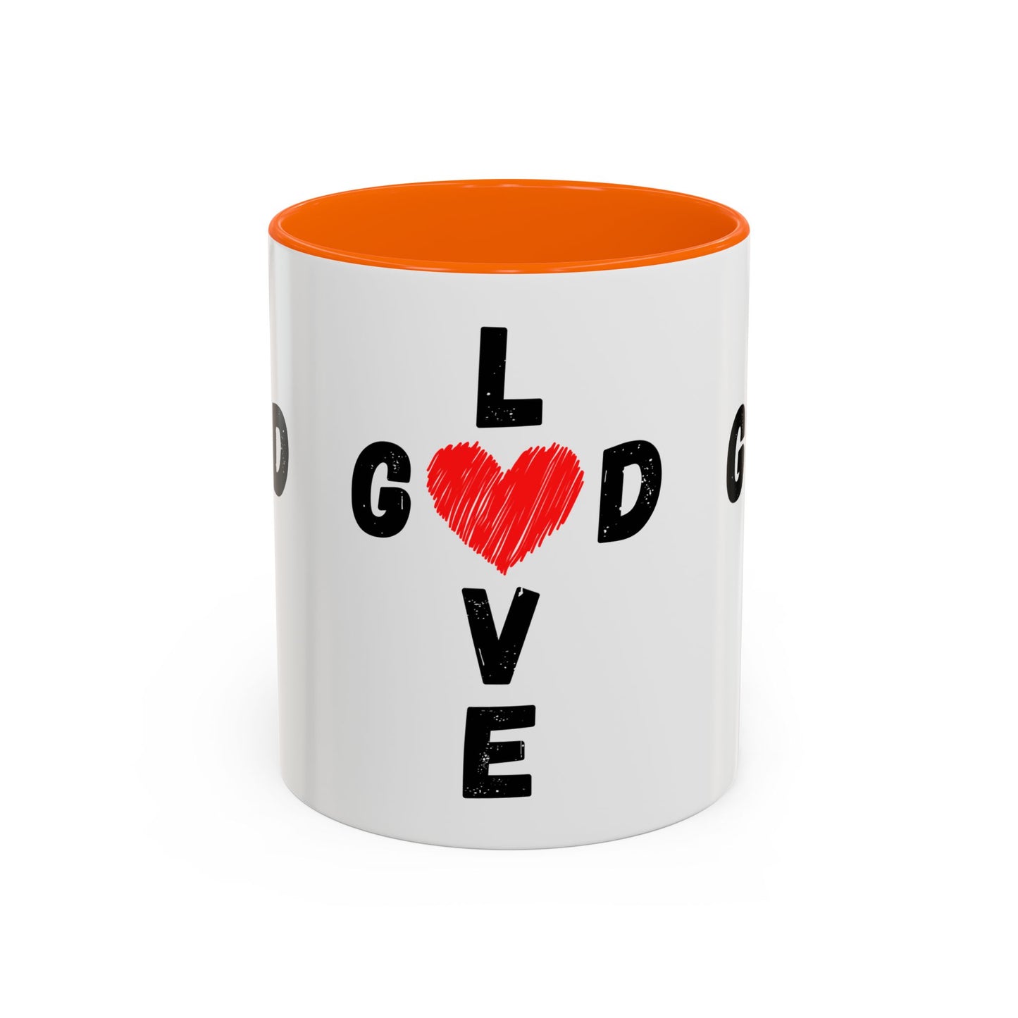 Love God Cross Shaped Coffee Mug Inspirational Christian Gift for Faith-Based Living