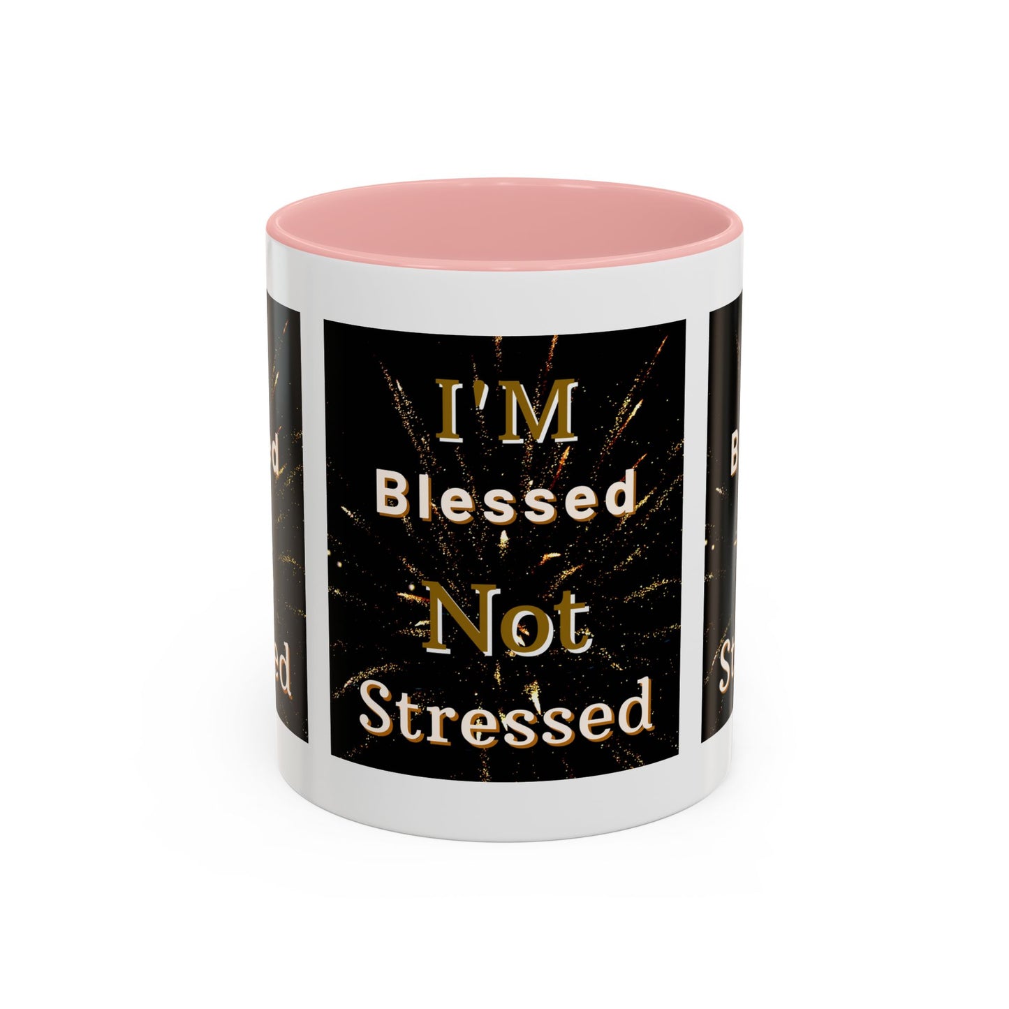 I'm Blessed Not Stressed Coffee Mug Inspirational Christian Gift for Faith-Based Living