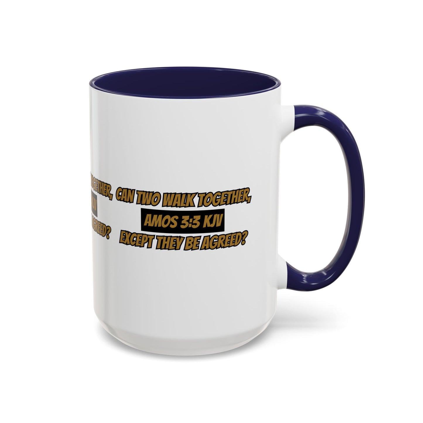 Inspirational Amos 3:3 KJV Bible Verse Coffee Mug Perfect Christian Gift